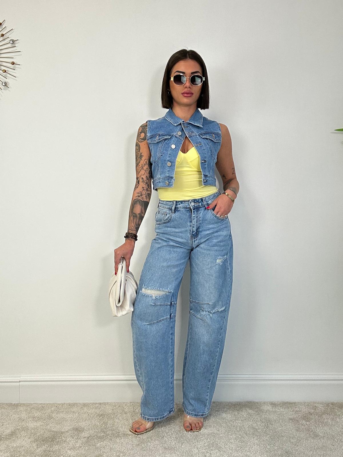 Gilet Smanicato Denim - Lavaggio Chiaro