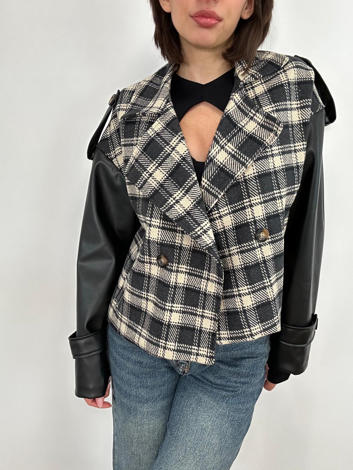 Giacca a Quadri 87517 - Nero