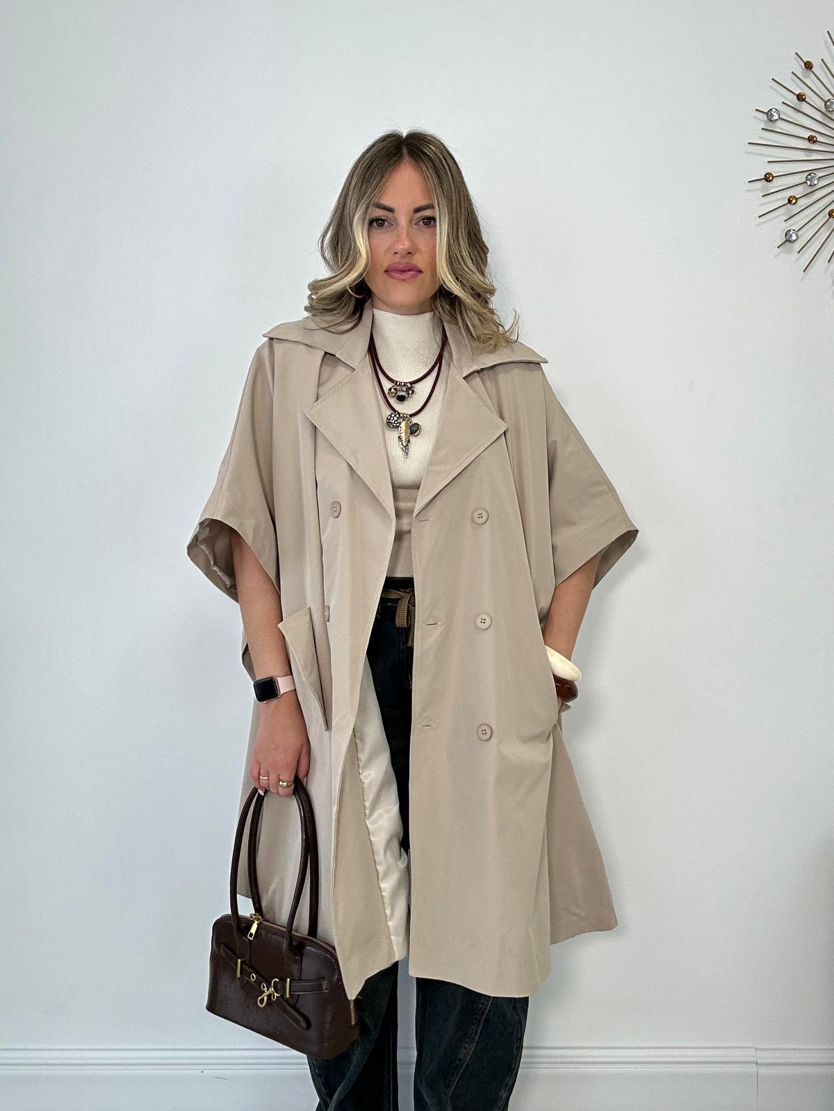 Trench Mezza Manica - Beige Chiaro