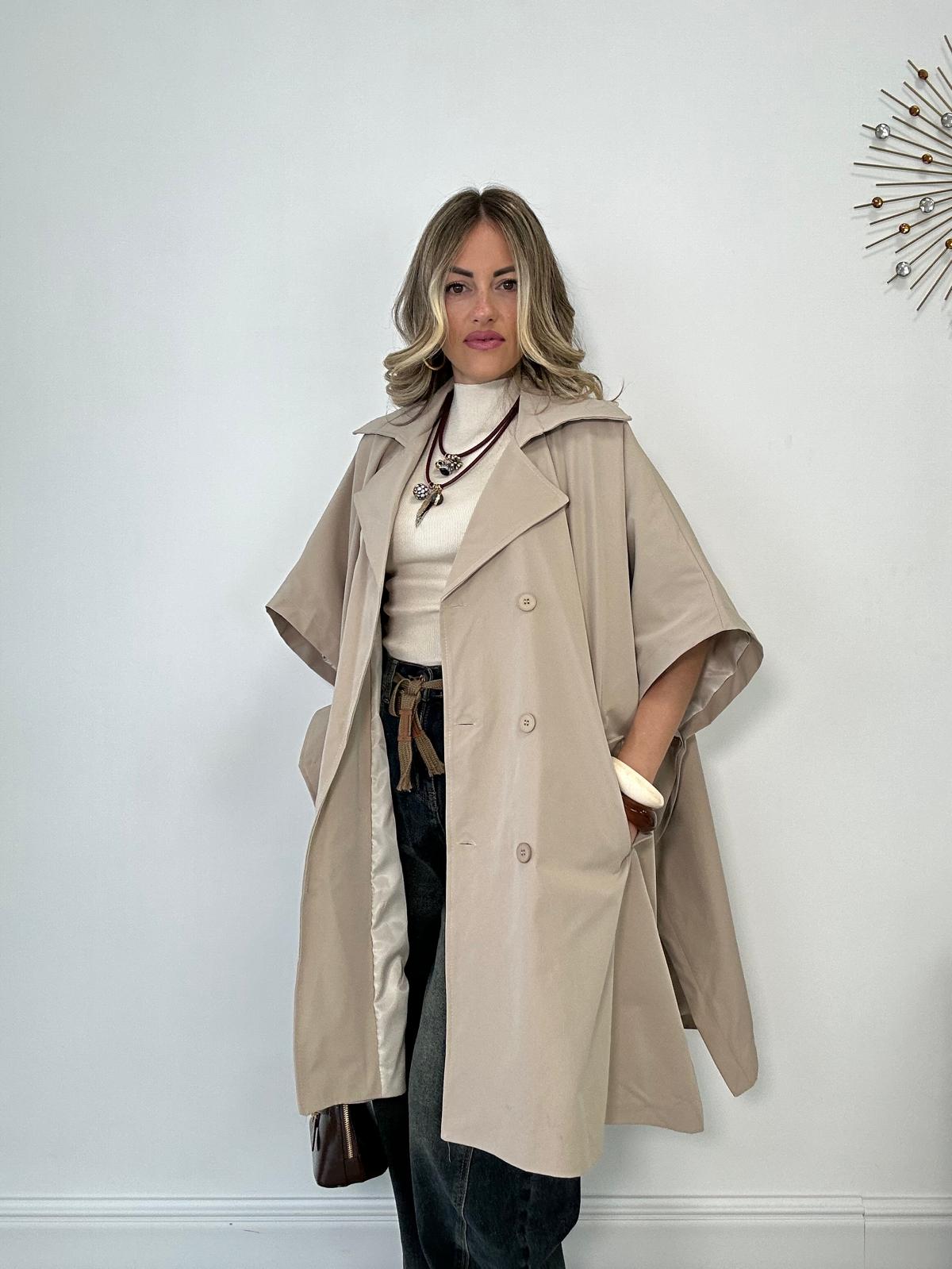 Trench Mezza Manica - Beige Chiaro