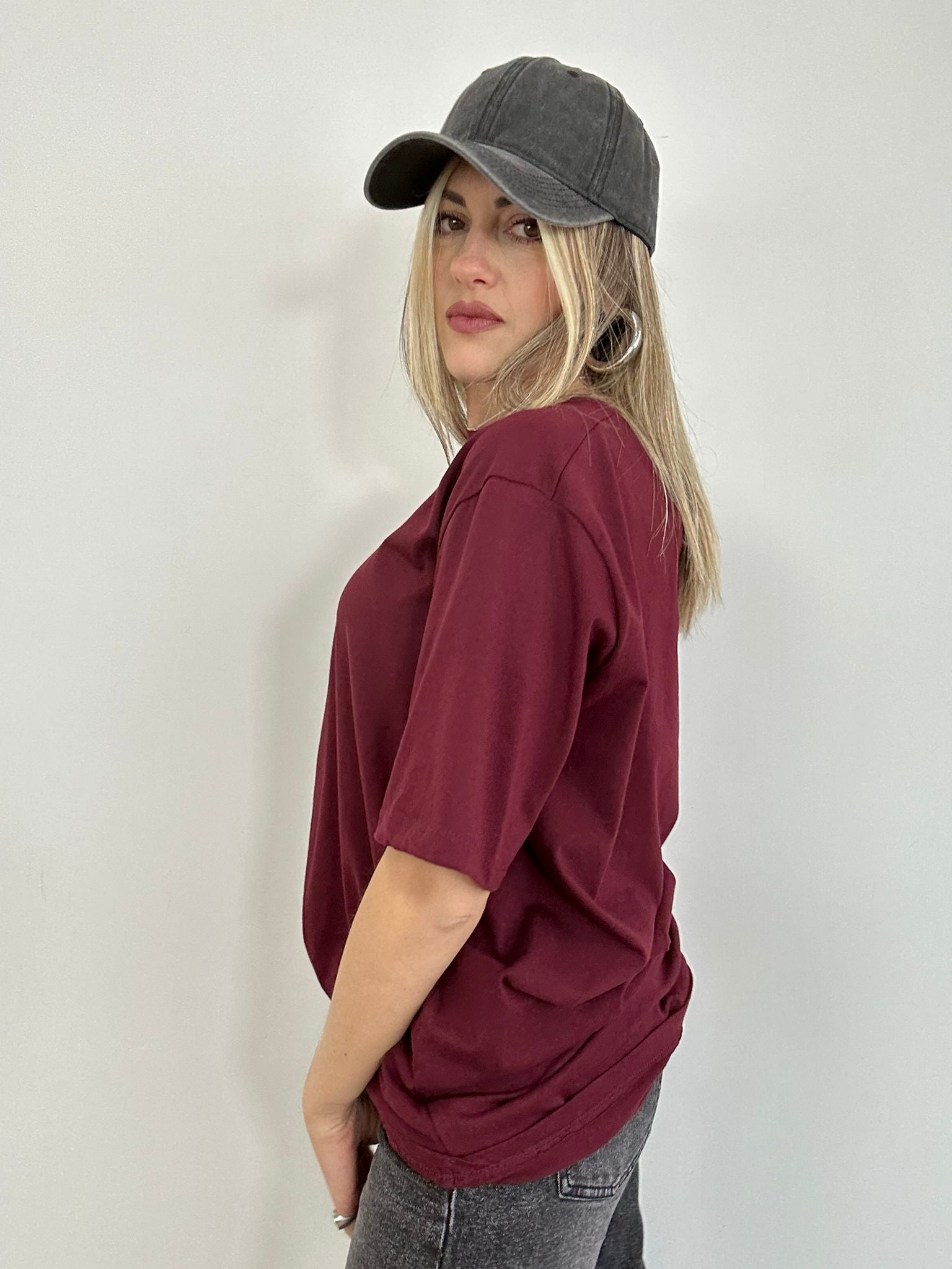 Maxi T-shirt 6836- Bordeaux