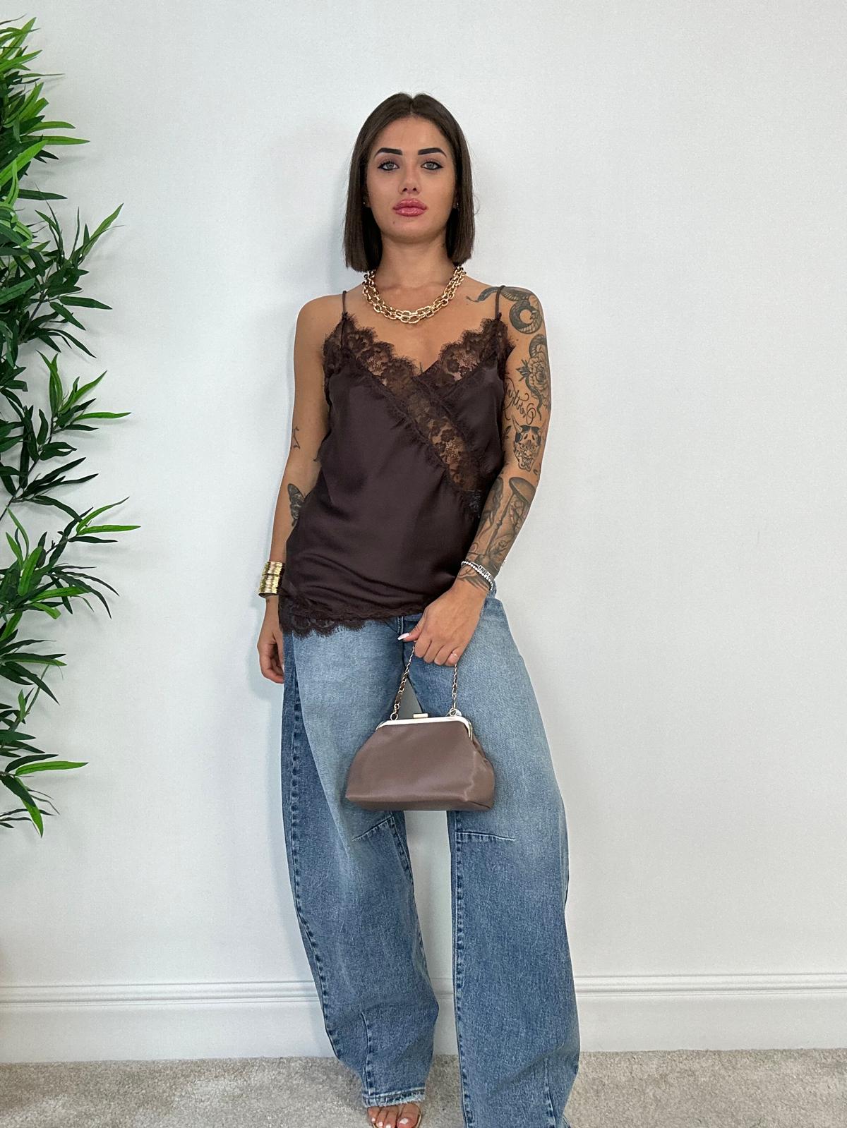 Top a Canotta 7805 - Marrone