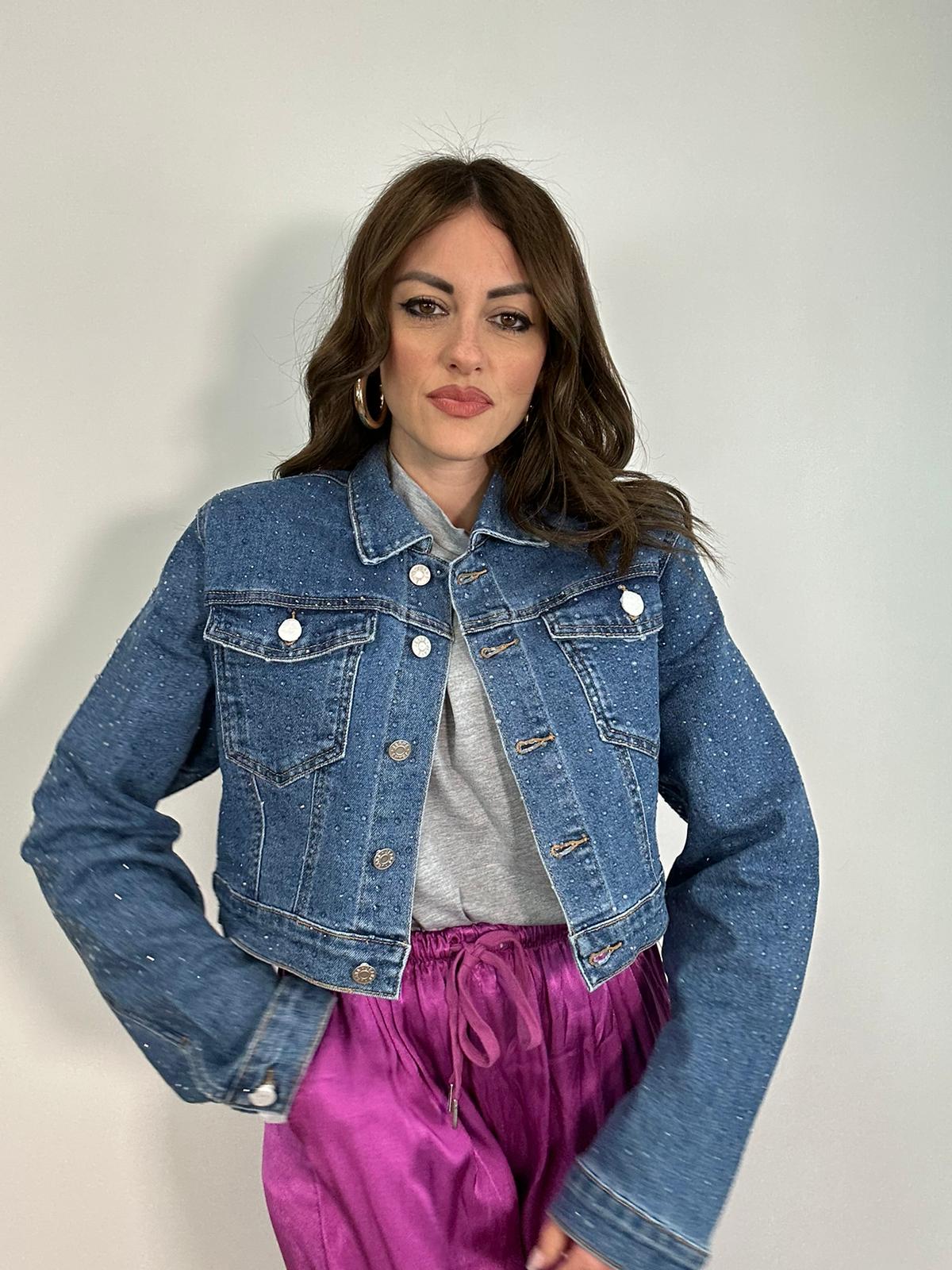 Giacca Crop MI24186 - Lavaggio Chiaro