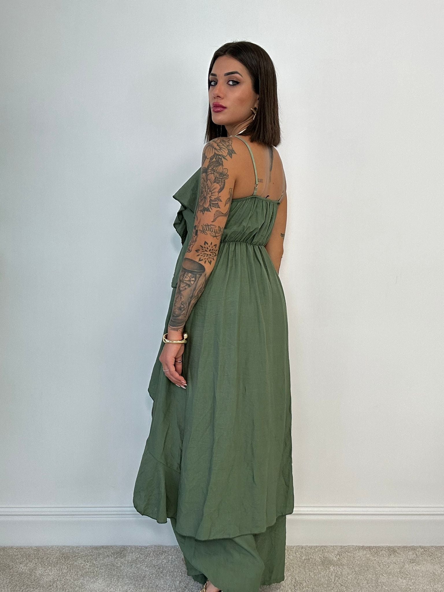 Coordinato Granada (Top Lungo + Pantalone) Verde