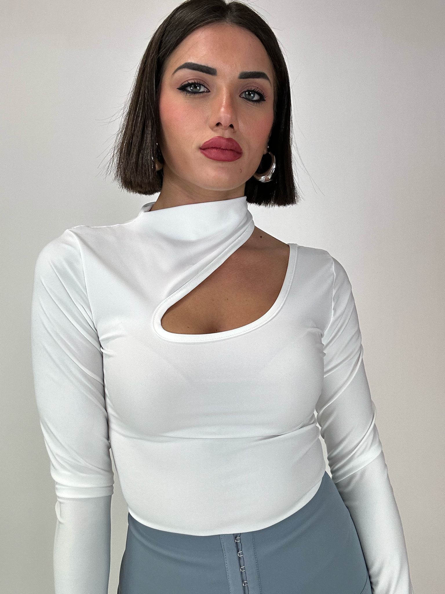 Body Scollo Spalla - Bianco