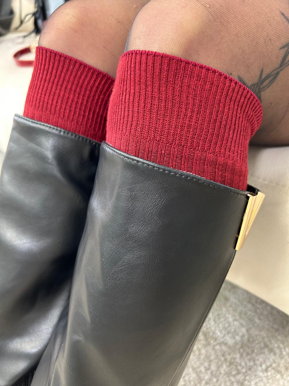 Chaussettes longues - Bordeaux