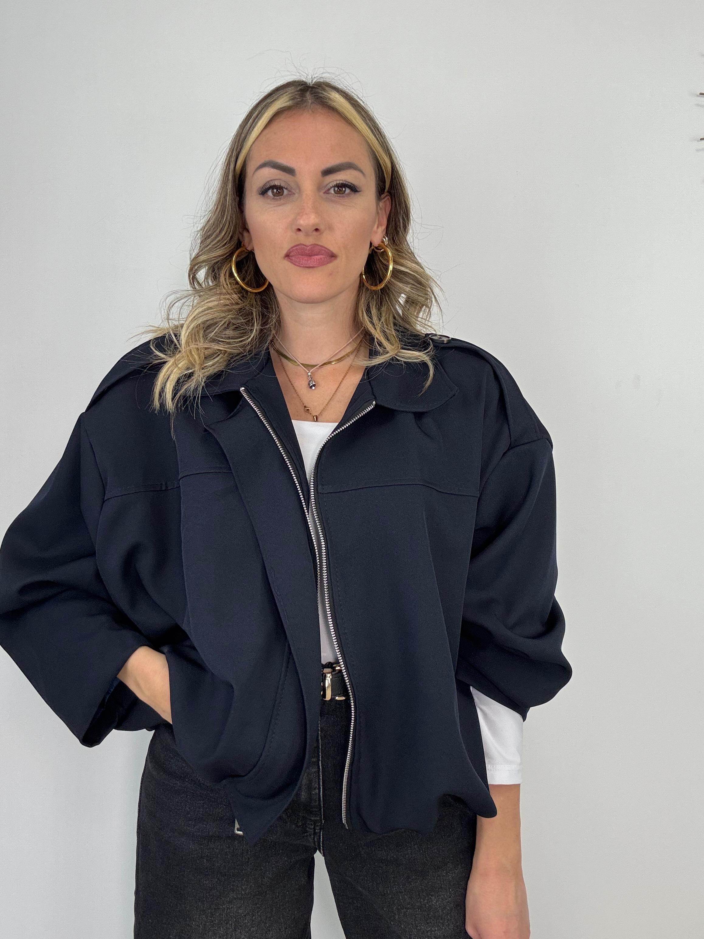 Giubbino Crop M13373 - Blu Notte