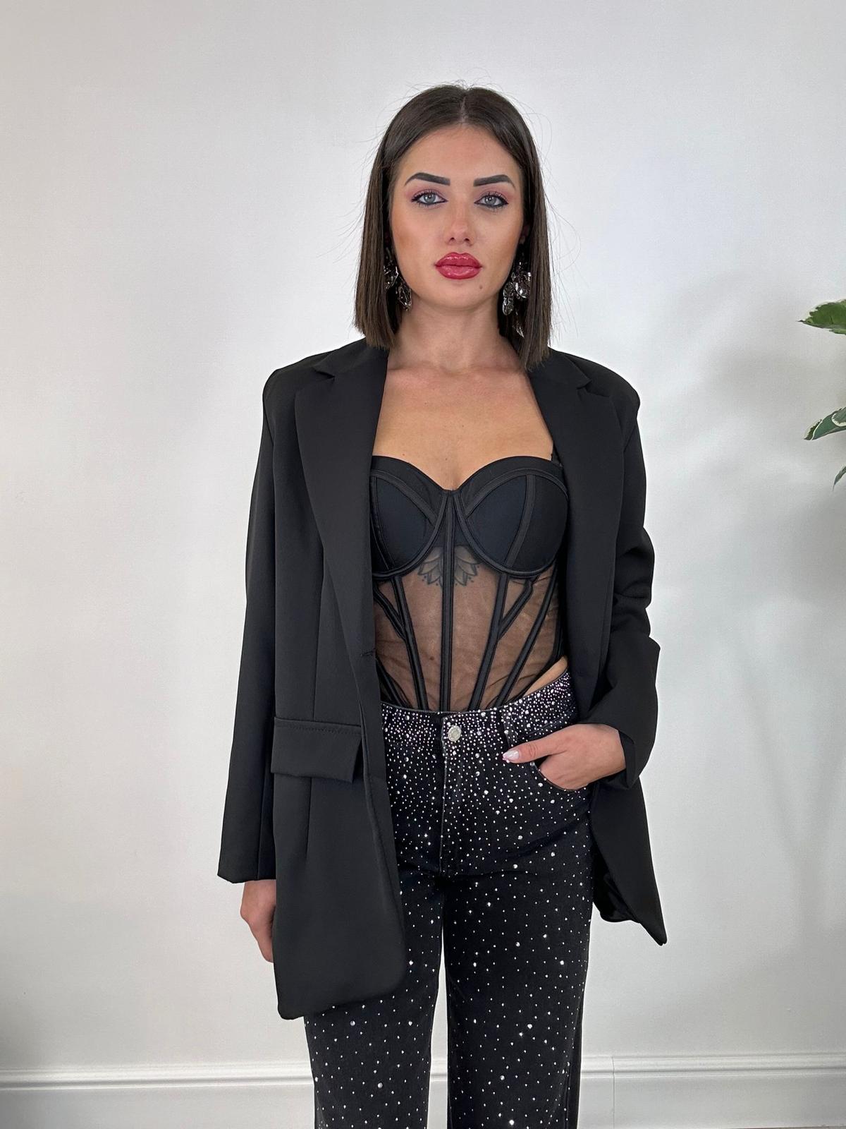 Klassischer Blazer – Schwarz
