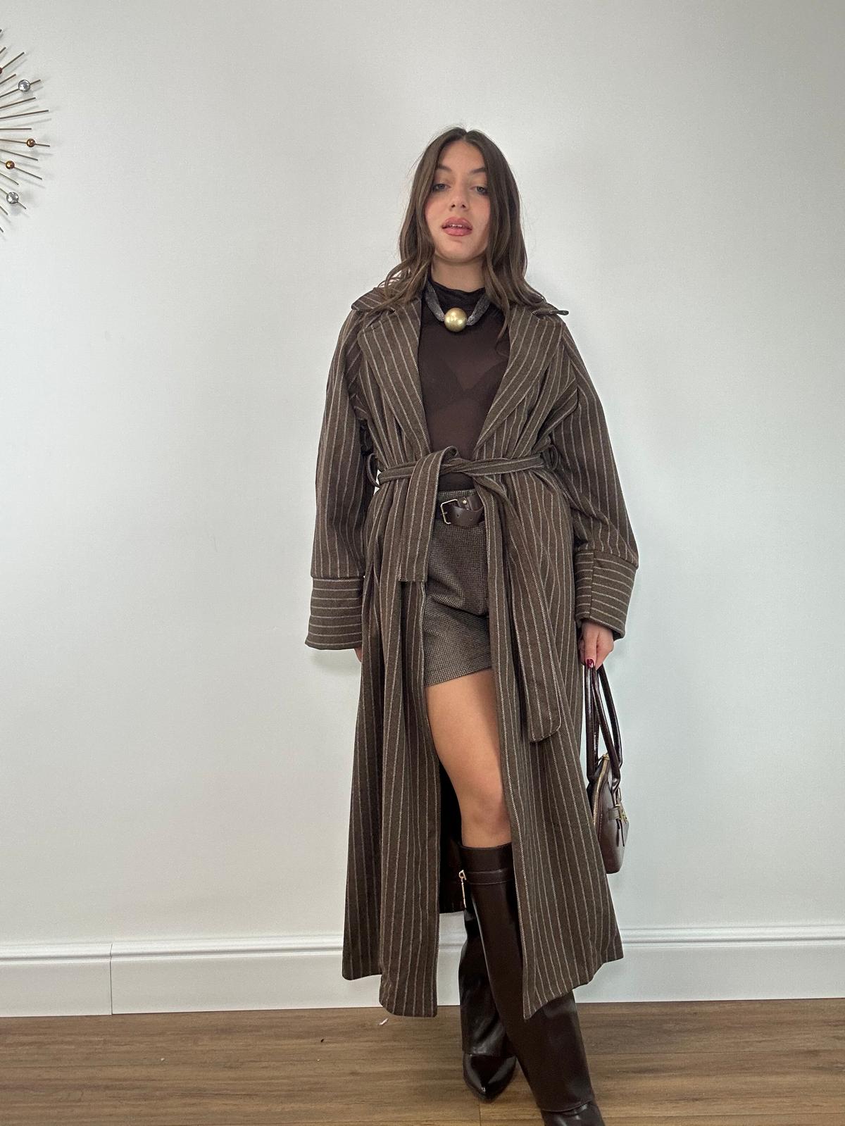 Pantaloncino Pied de Poule 25708 - Marrone