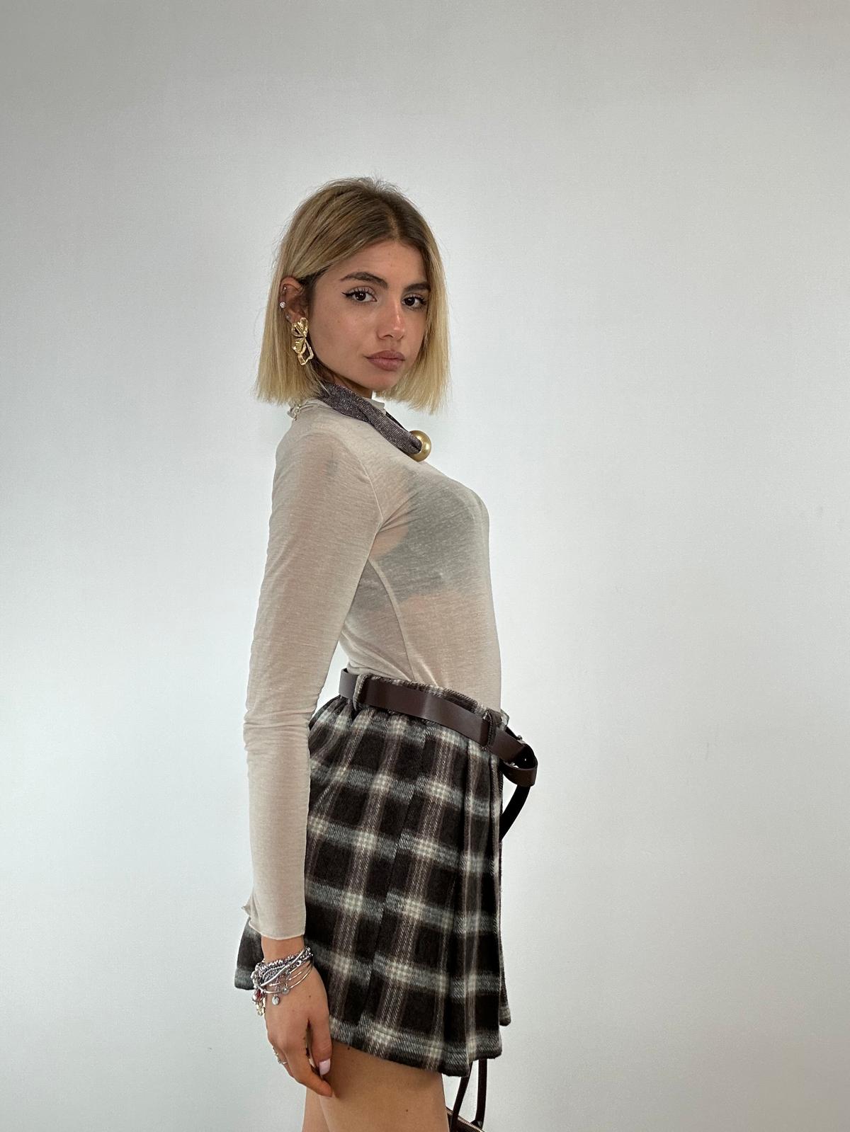 Gonna Pantaloncino 25719 - Marrone e Verde