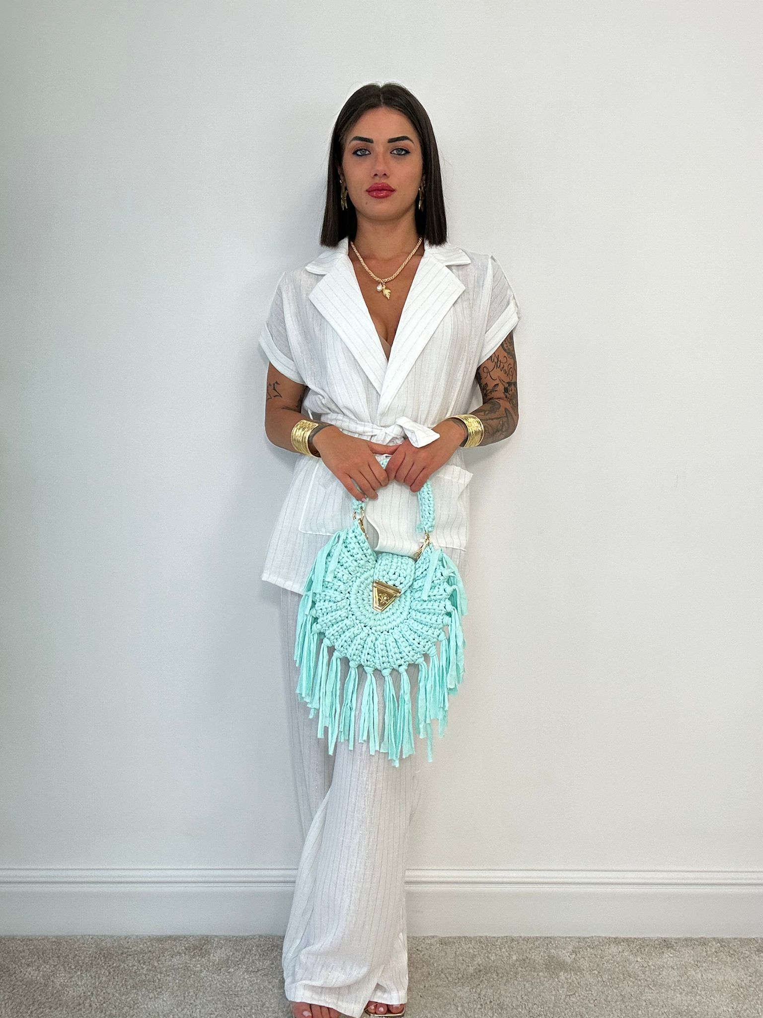 Coordinato Santorini (Giacca + Pantalone) Bianco