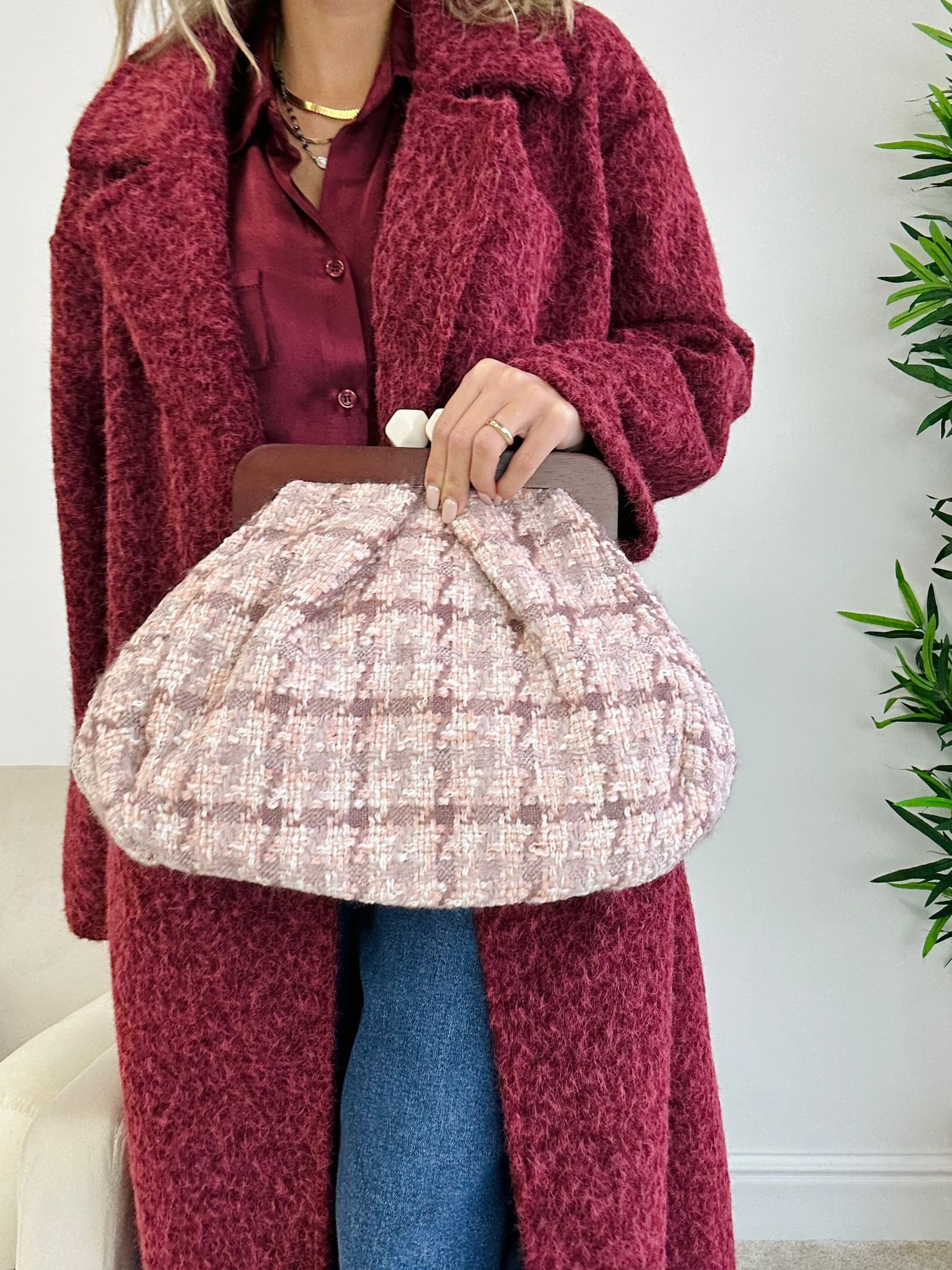 Sac en laine Estia - Rose