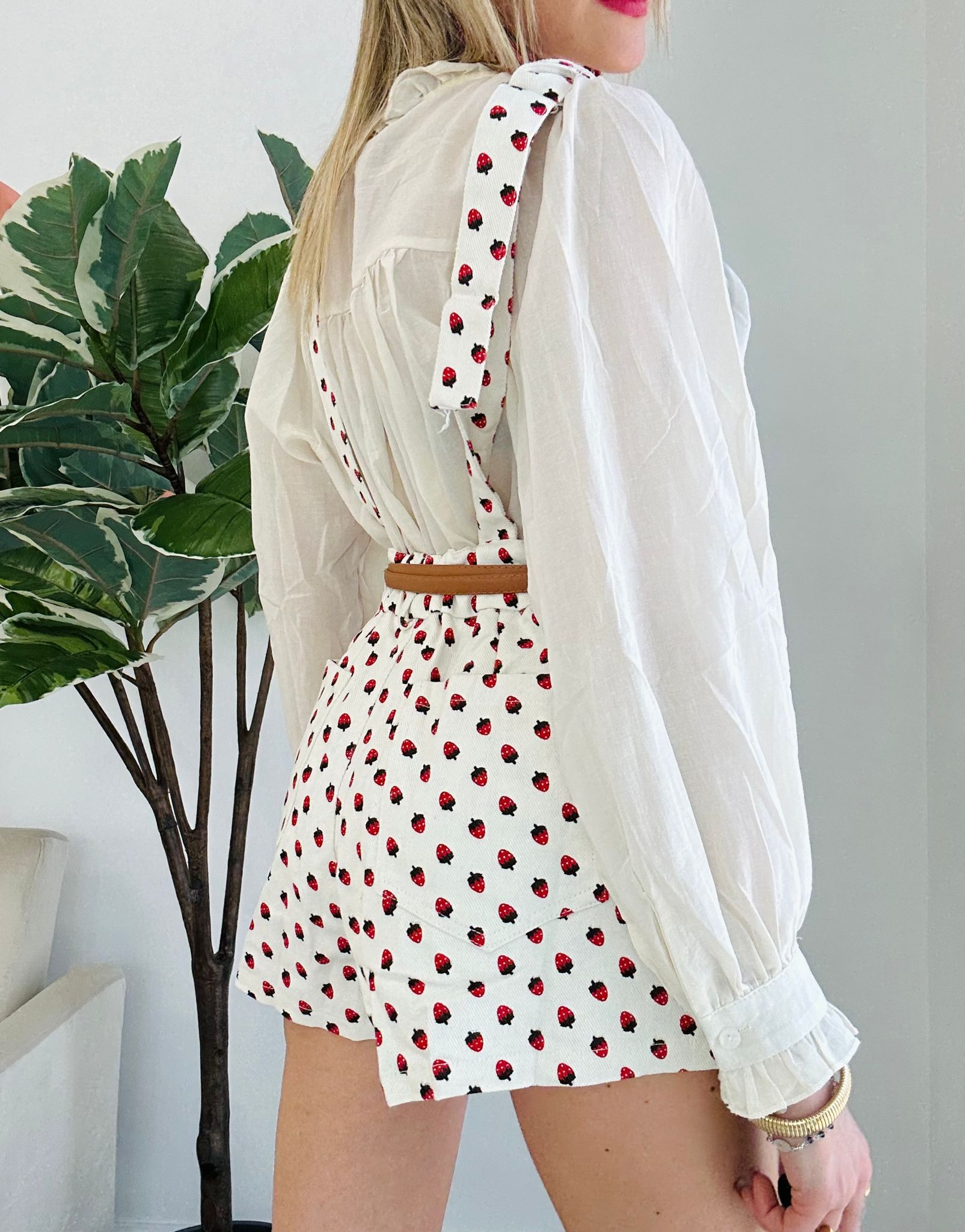 Salopette Fragola - Panna DISPONIBILE L
