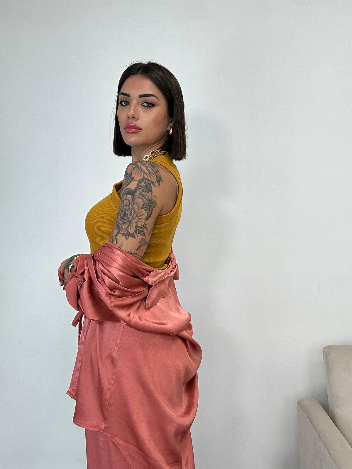 Haut court Amelia - Moutarde
