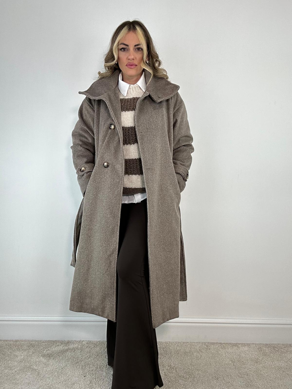 Cappotto Lungo 5937 - Fango