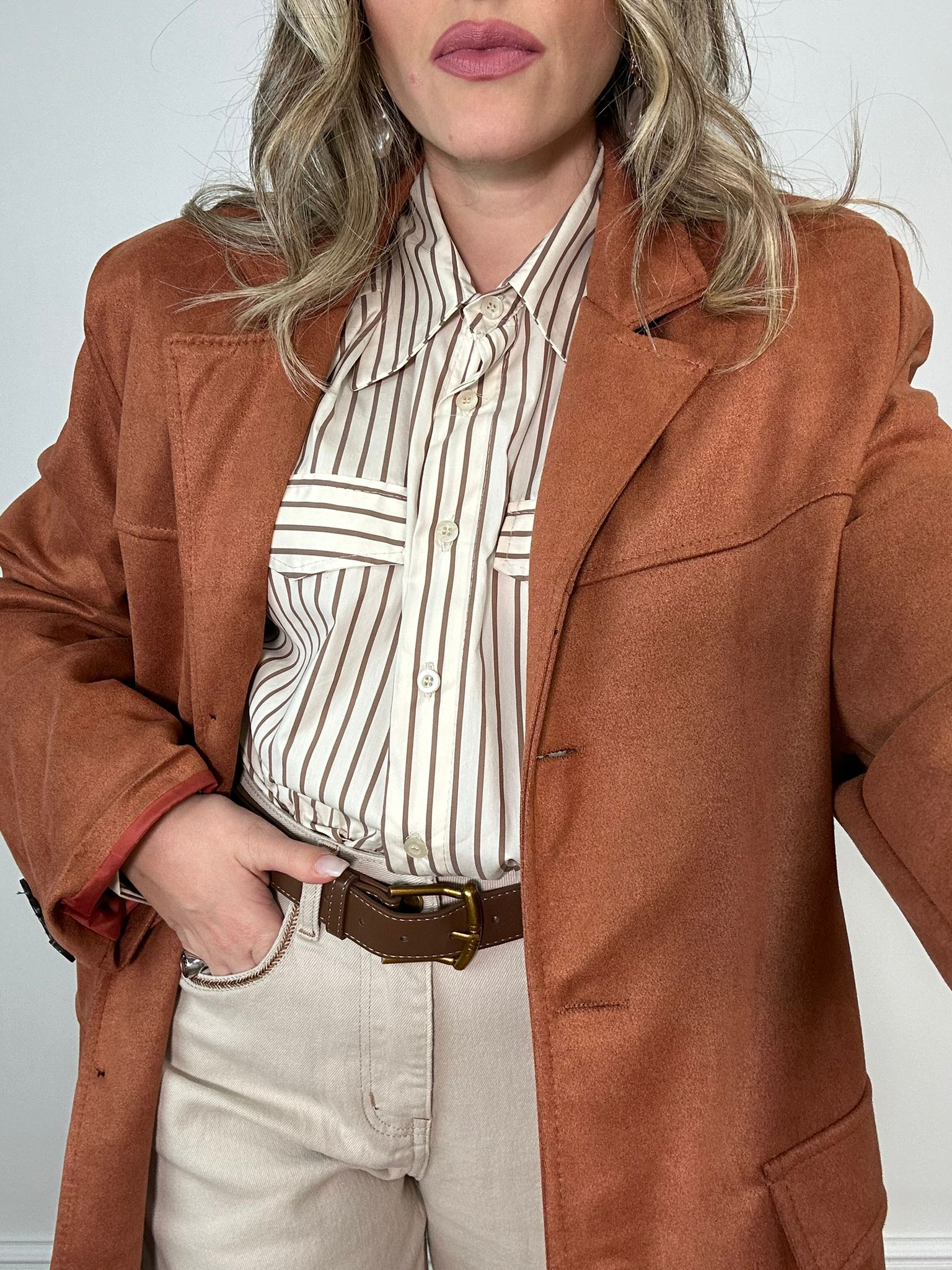 Giacca in Camoscio - Ruggine