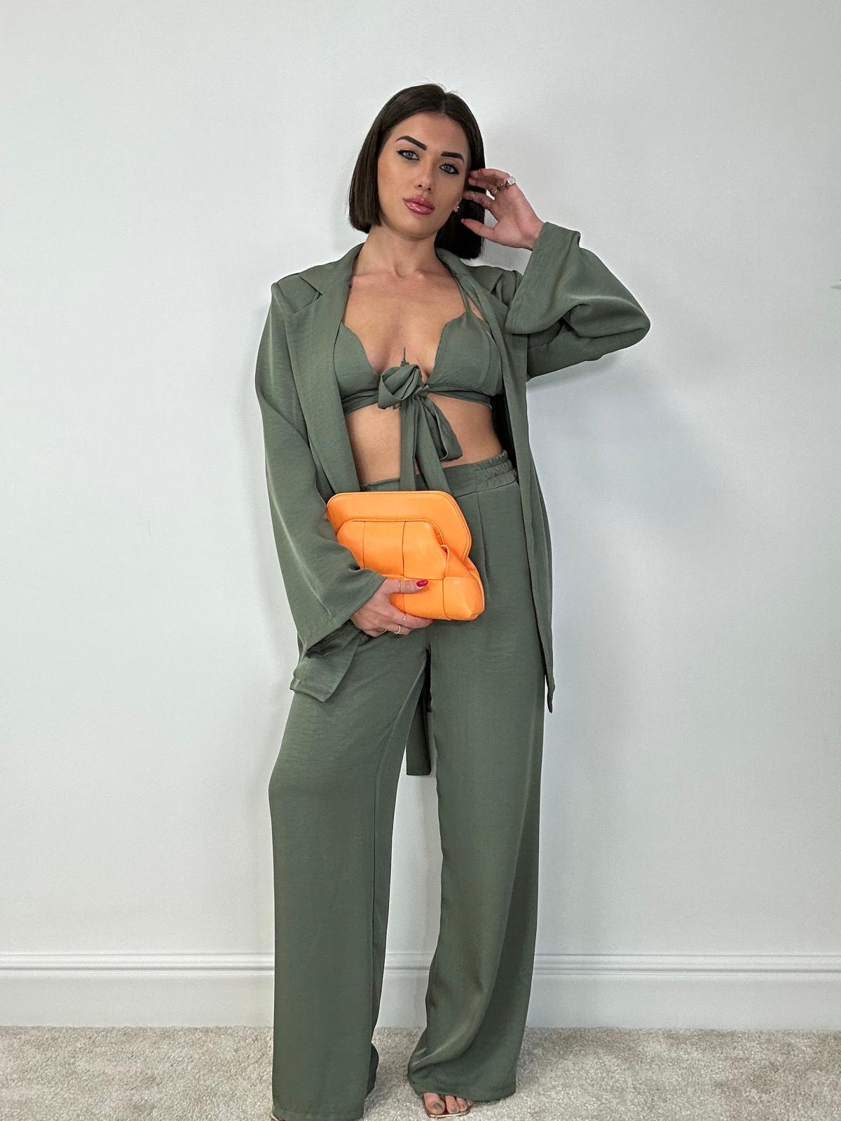 Ensemble Bora Bora (Top court + Chemise + Pantalon) Vert