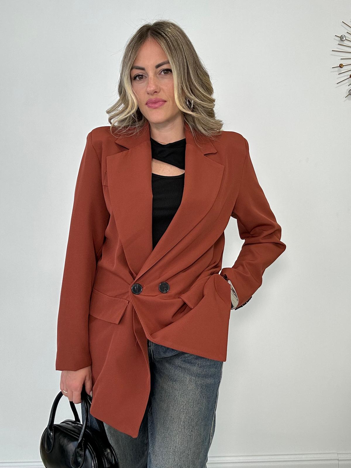 Blazer doppio bottone - Coccio