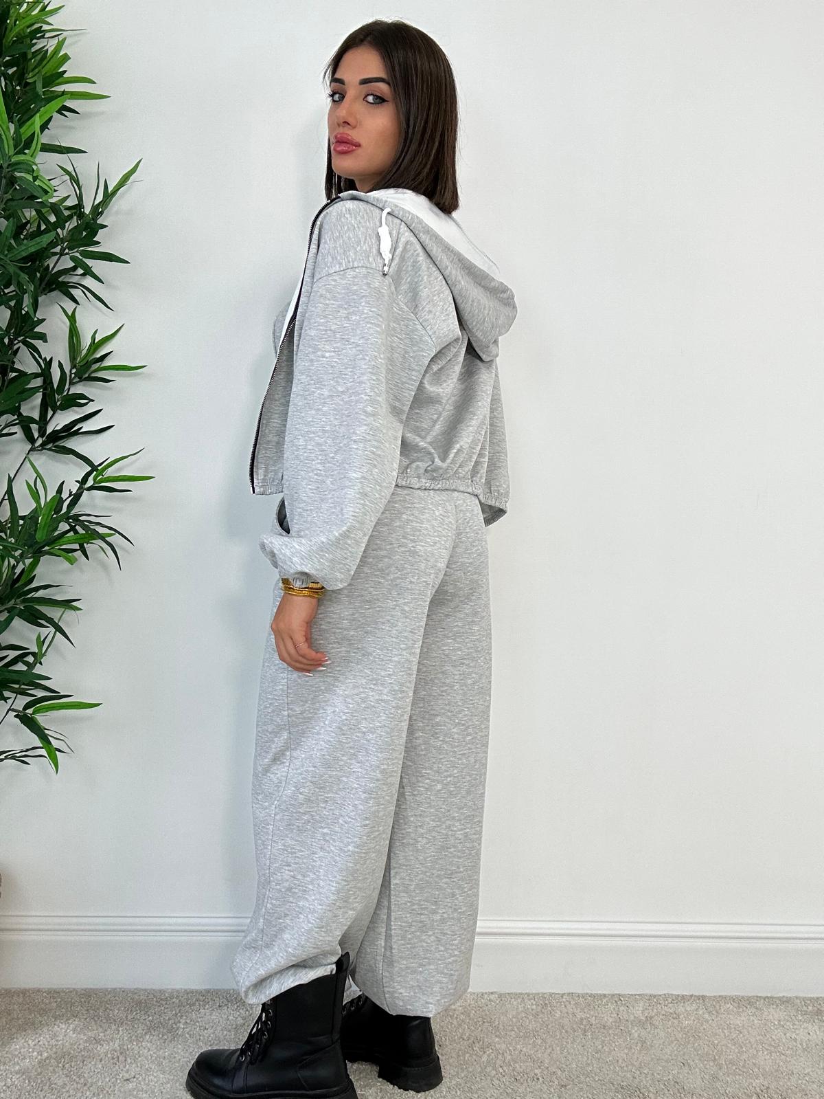 Coordinato Tuta 3 pezzi (Corpetto + Felpa + Pantalone) Grigio