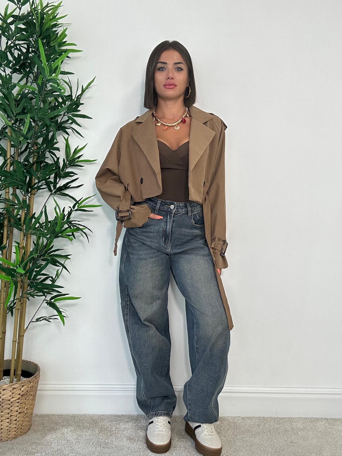Giacca Crop M10517 - Camel