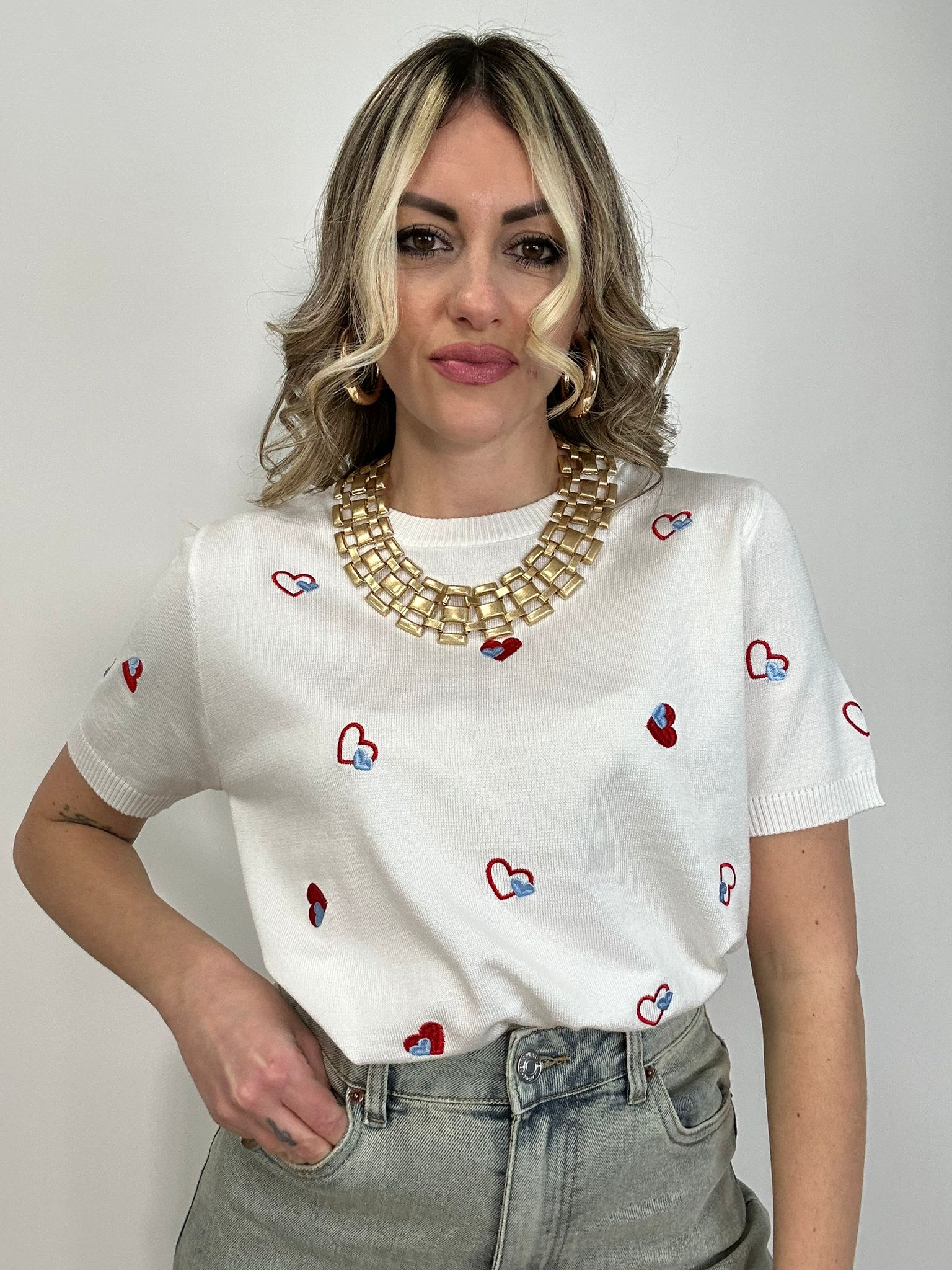 Maglioncino in filo E5358 - Bianco