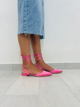 Geschlossene Sandale mit Schnürsenkeln – Rosa – FR177
