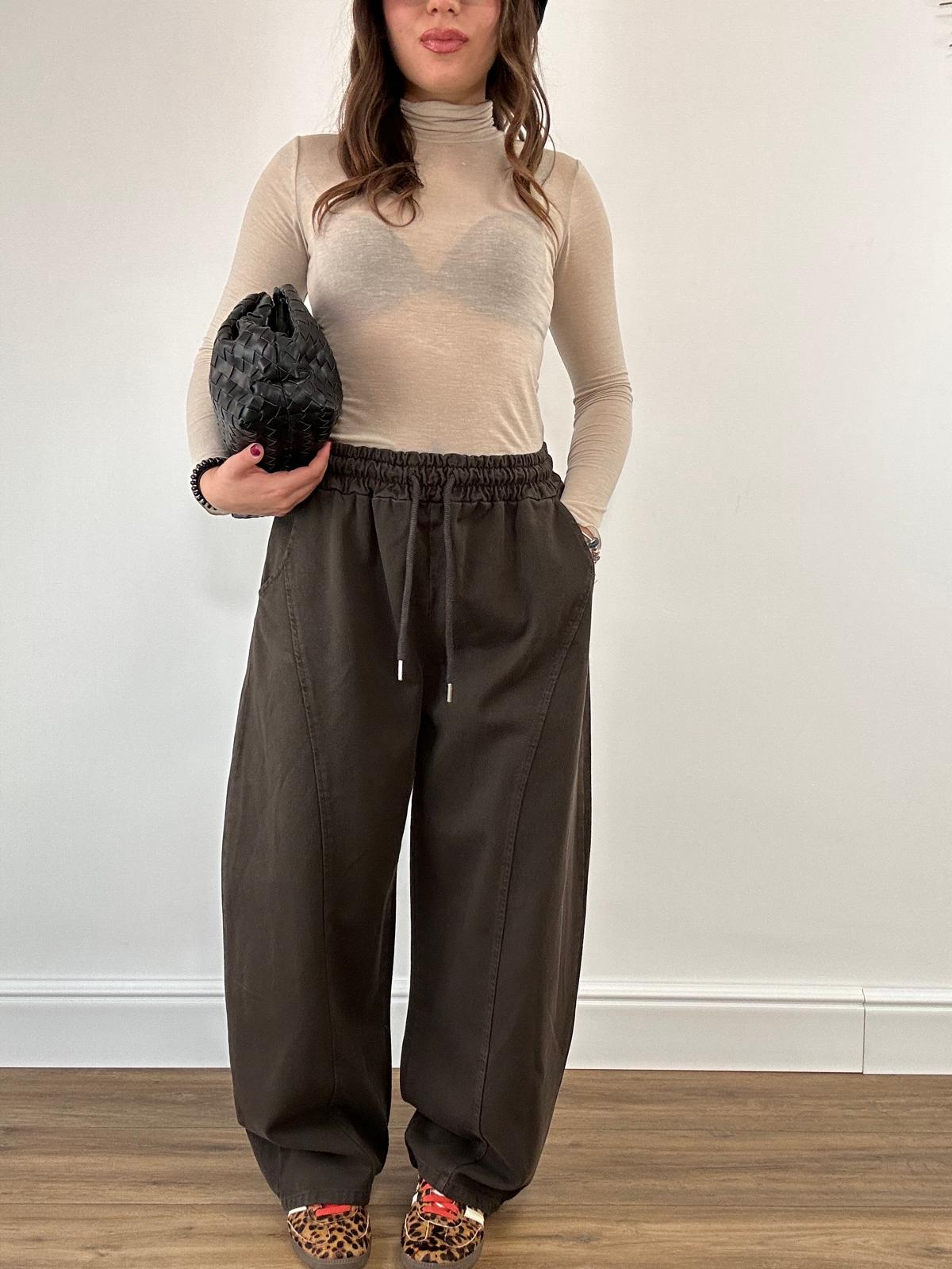 Pantalone in Denim Mar66678 - Marrone