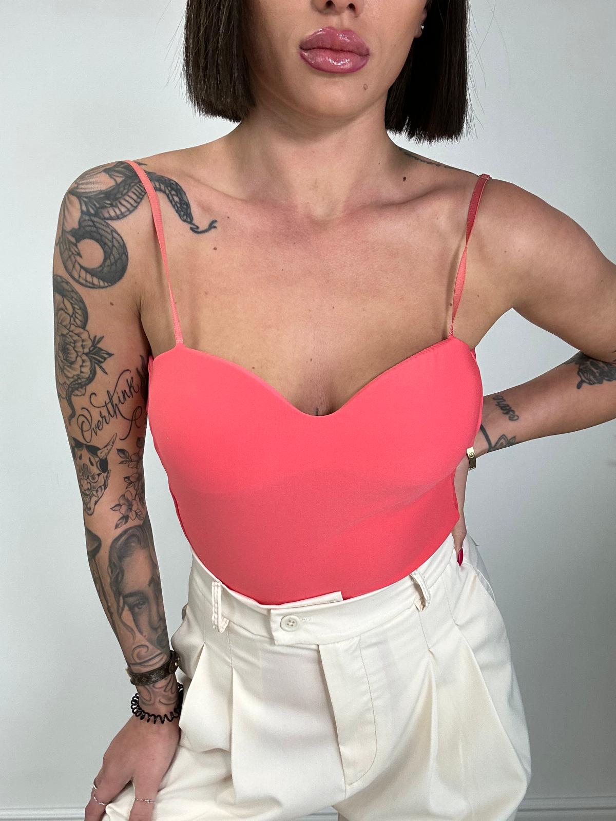 Body Scollo a Cuore - Corallo