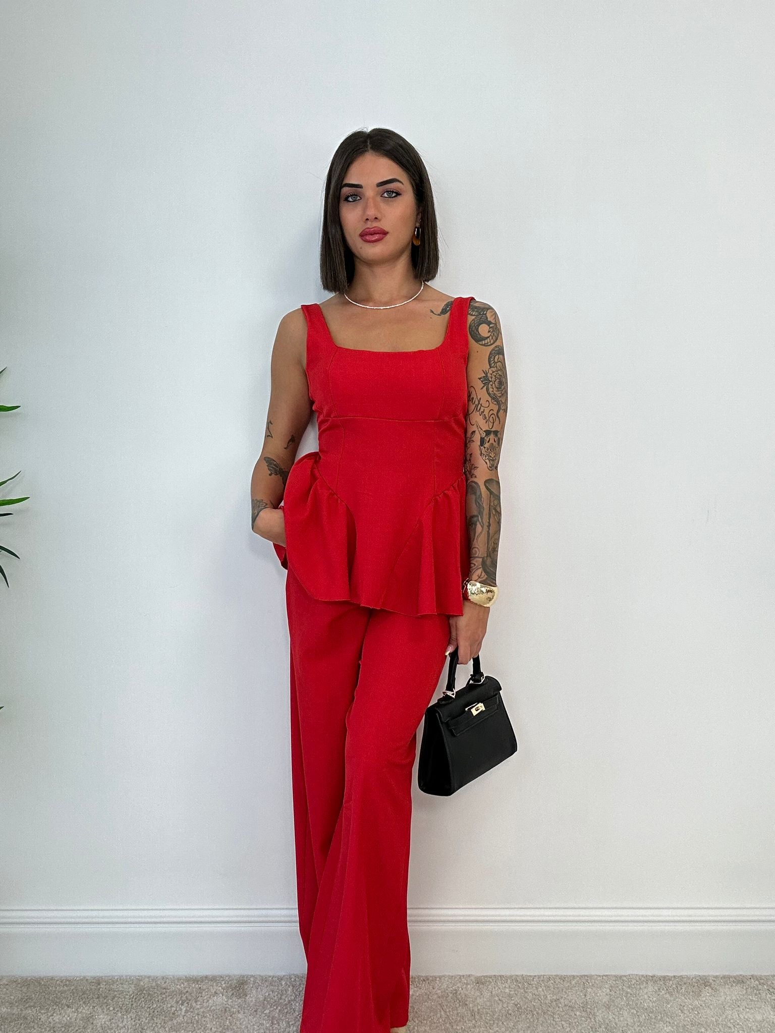 Coordinato Sofia (Maglia + Pantalone) Rosso