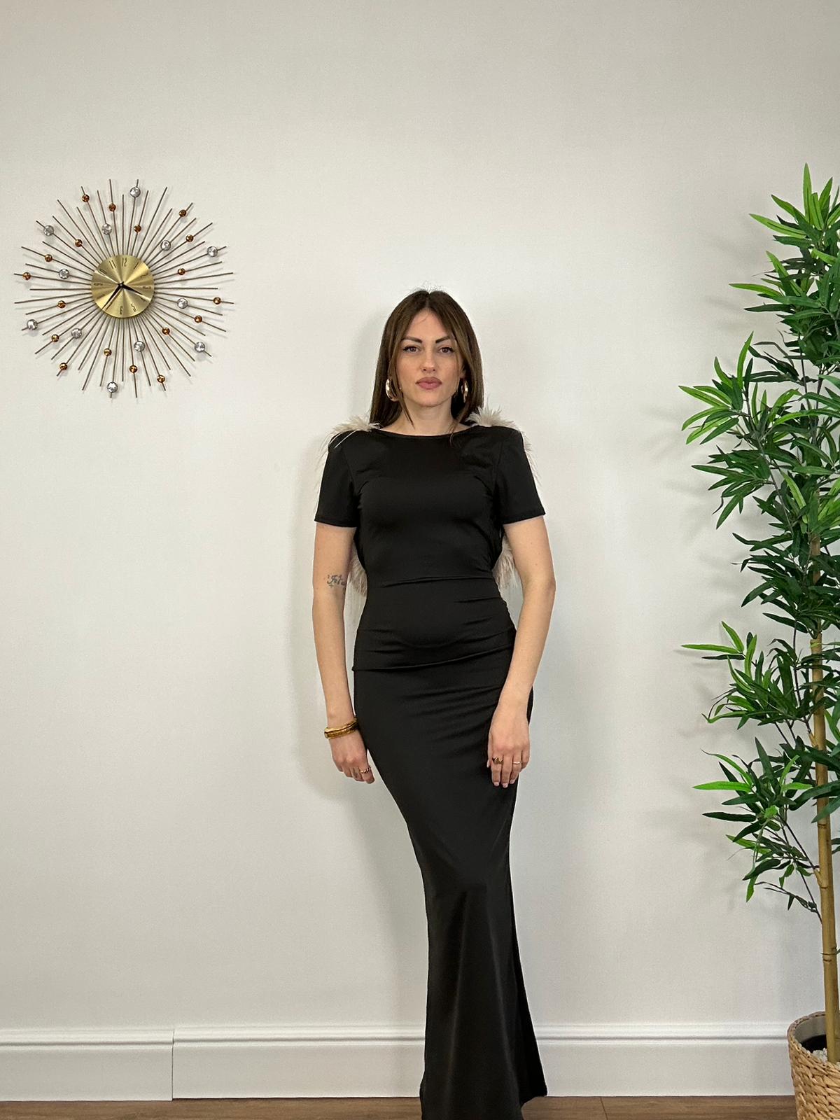 Abito lungo 1297 - Nero