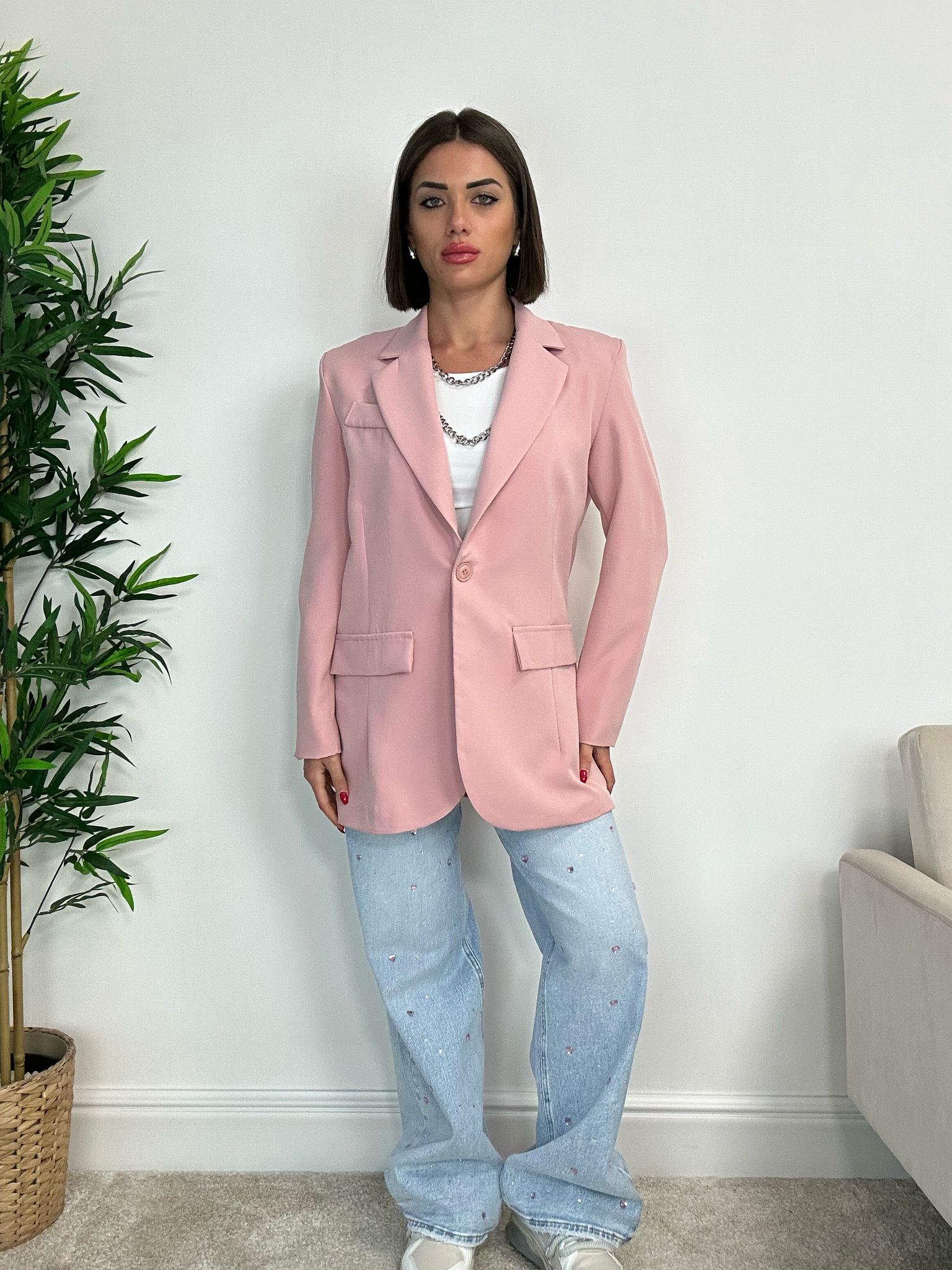 Klassischer Blazer – Rosa