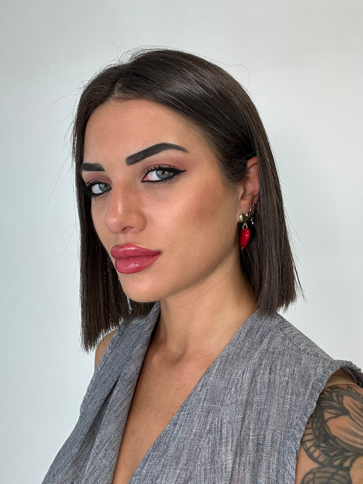 Orecchini cuore rosso