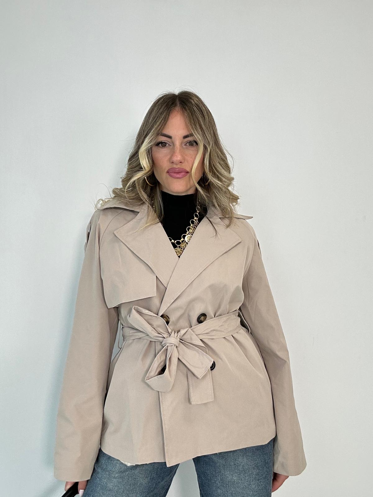 Trench Corto 5909 - Beige Chiaro