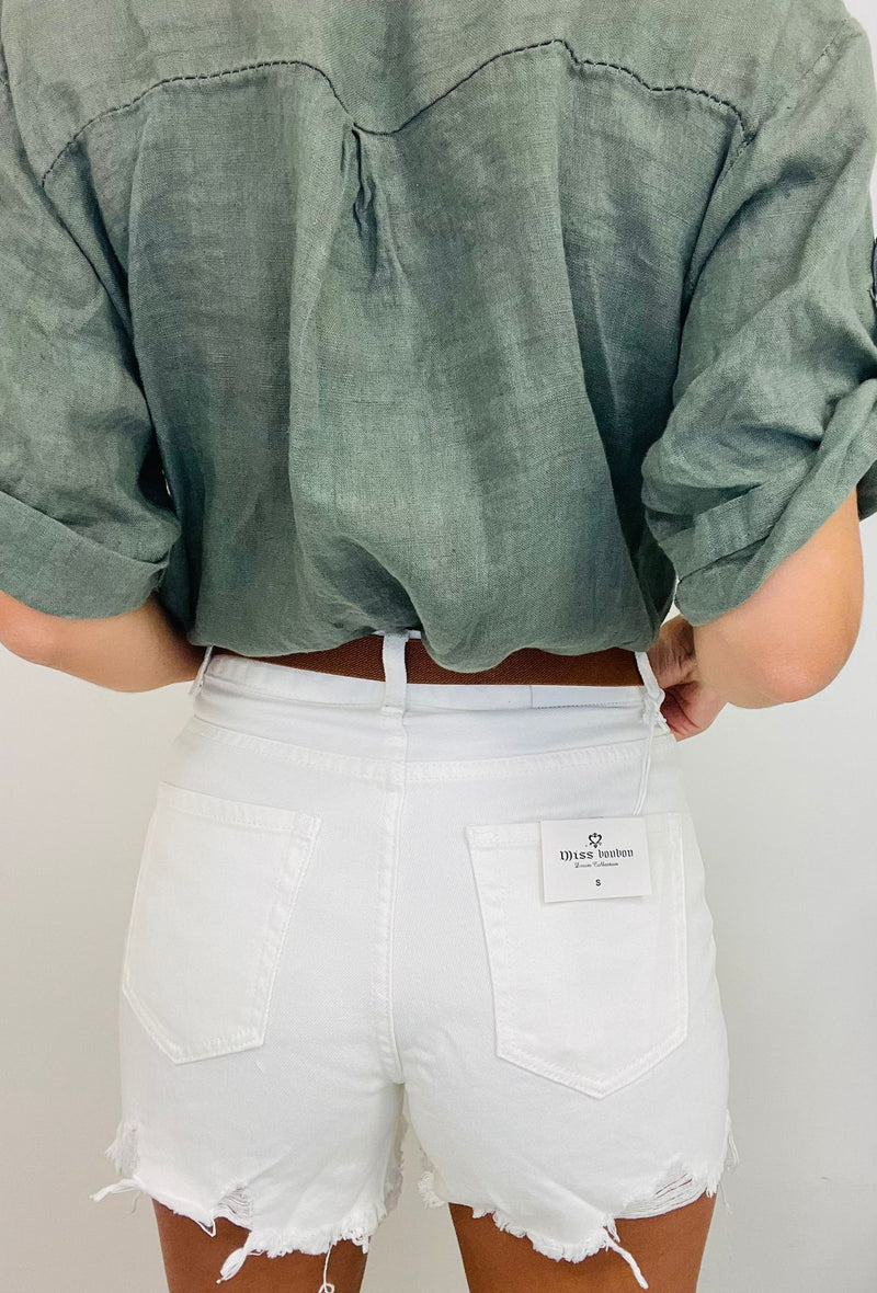 Weiße Jeansshorts – FR3174
