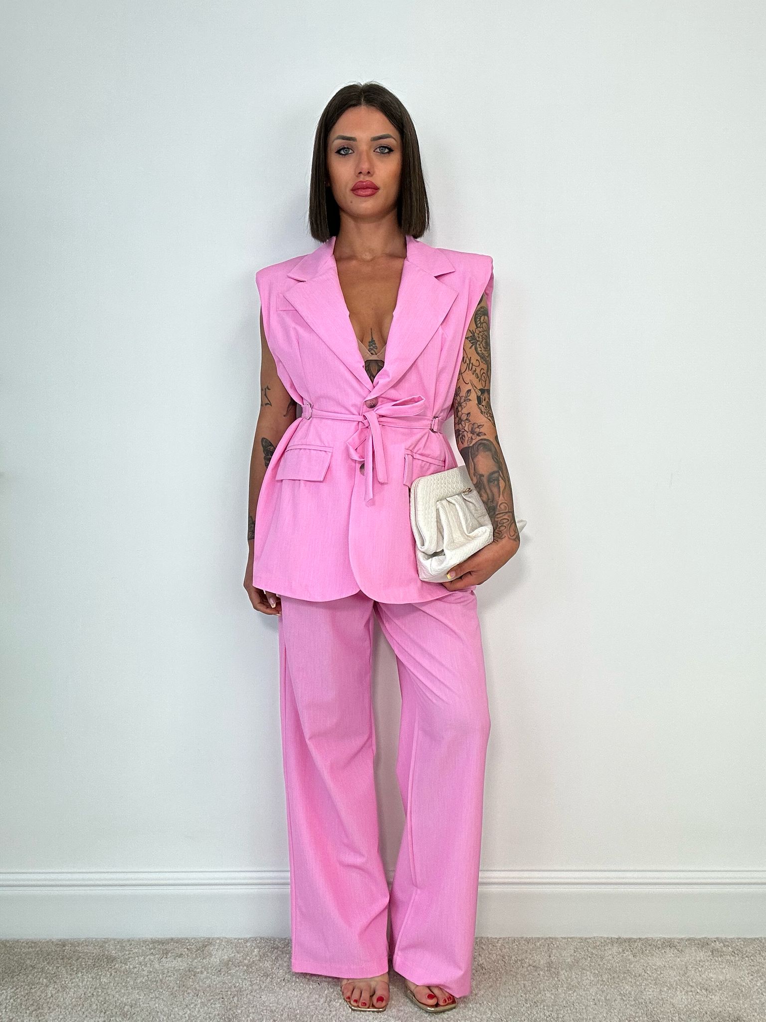Tailleur Smanicato Madrid (Blazer + Pantalone) Rosa