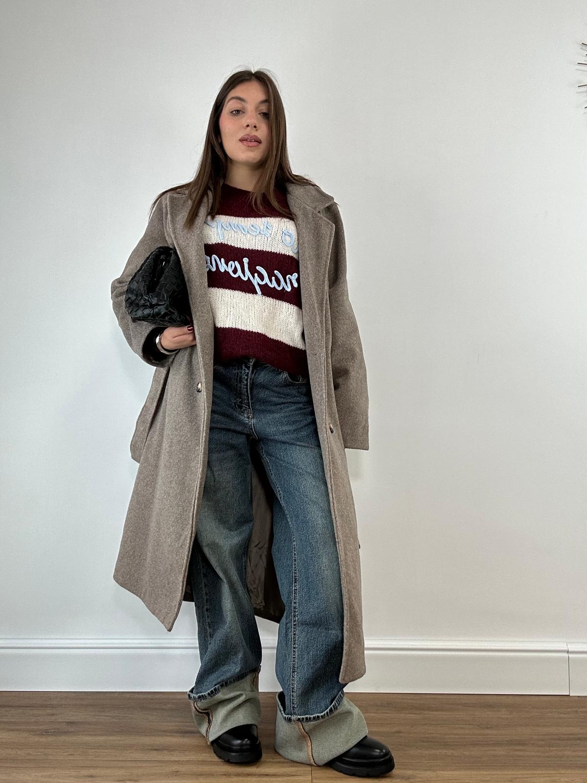 Maglione "Ho sempre ragione" A3130 - Bordeaux