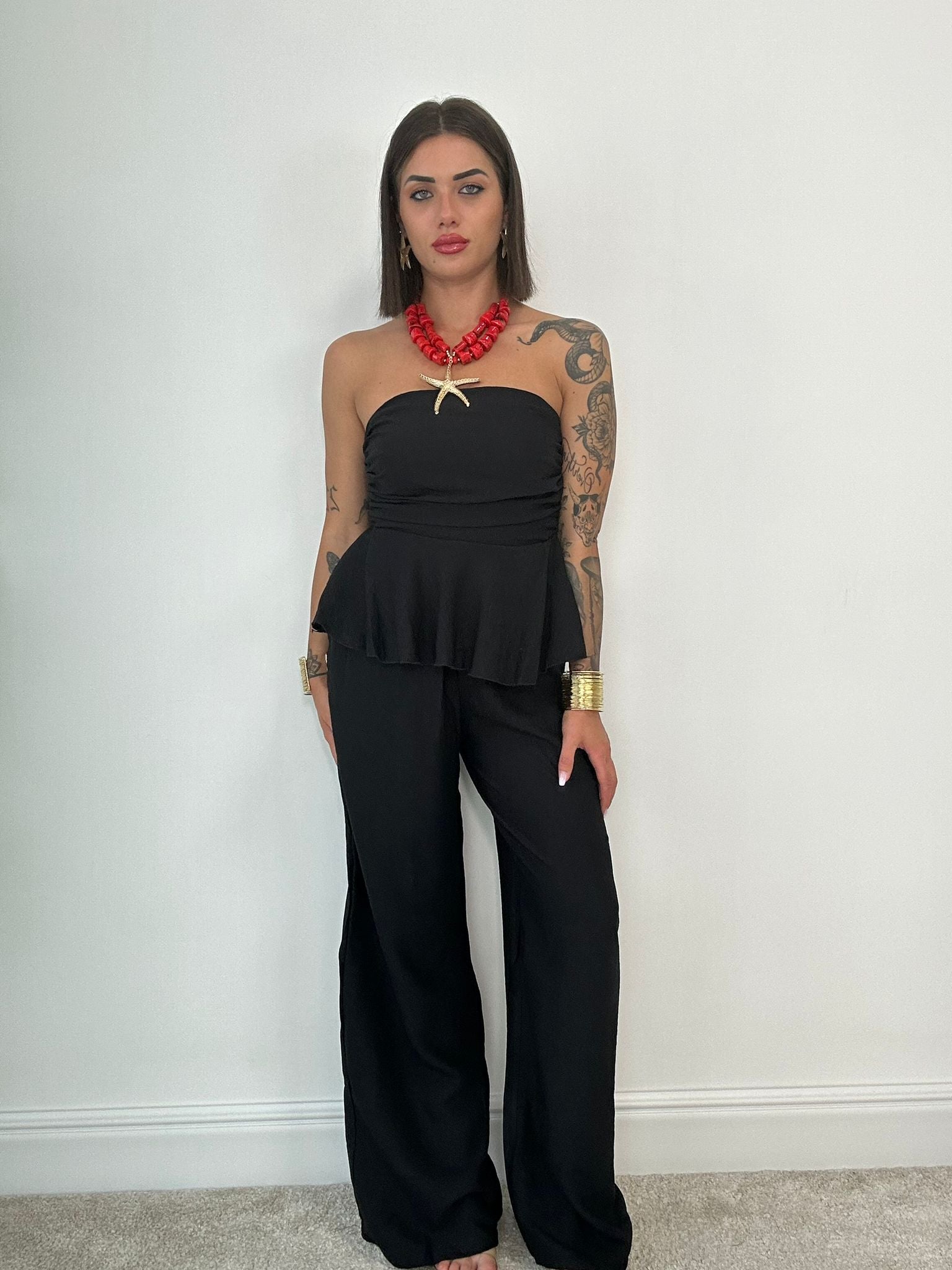 Coordinato Minorca (Top + Pantalone) Nero
