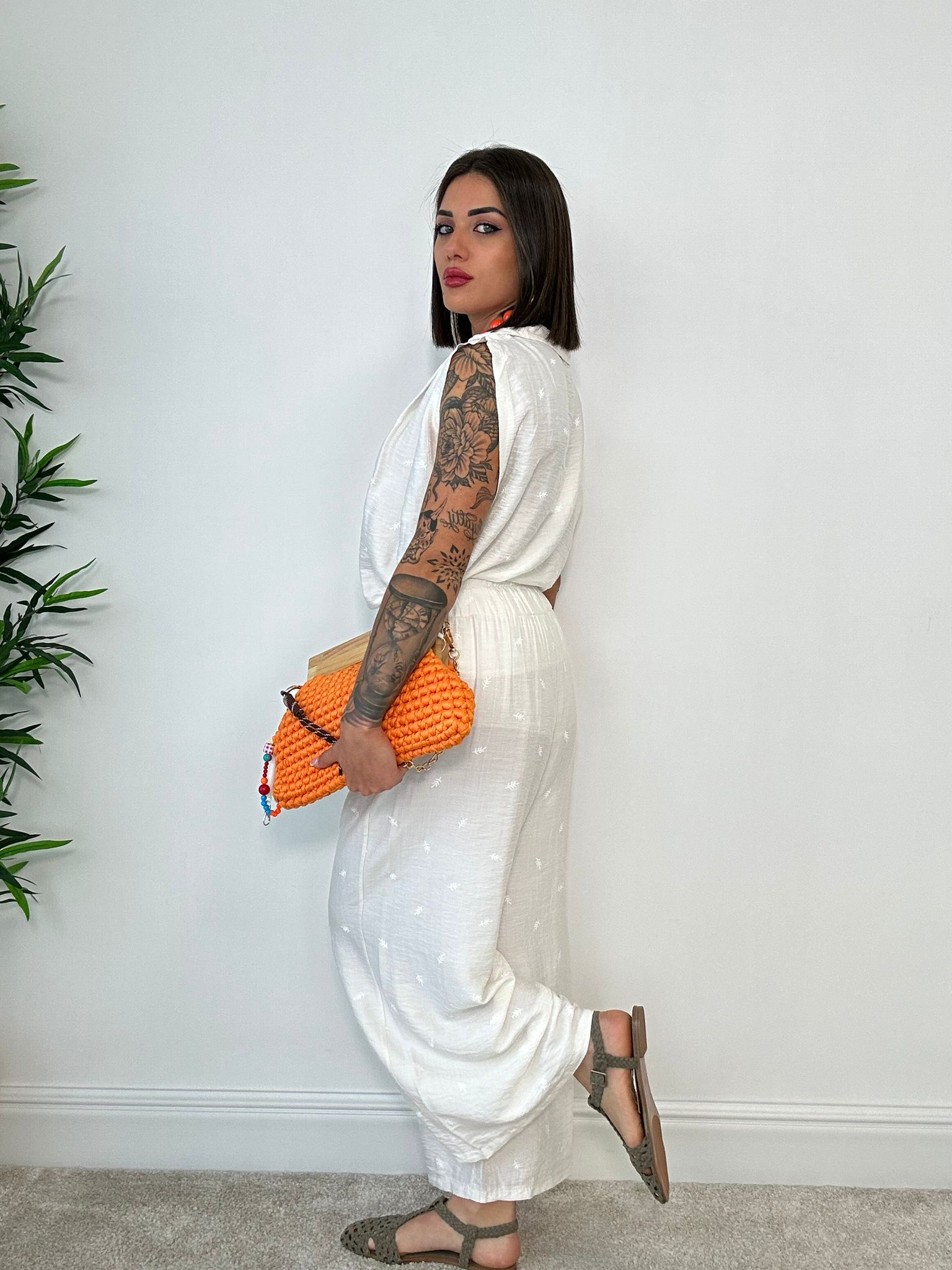 Coordinato Nerano (Camicetta + Pantalone) Bianco