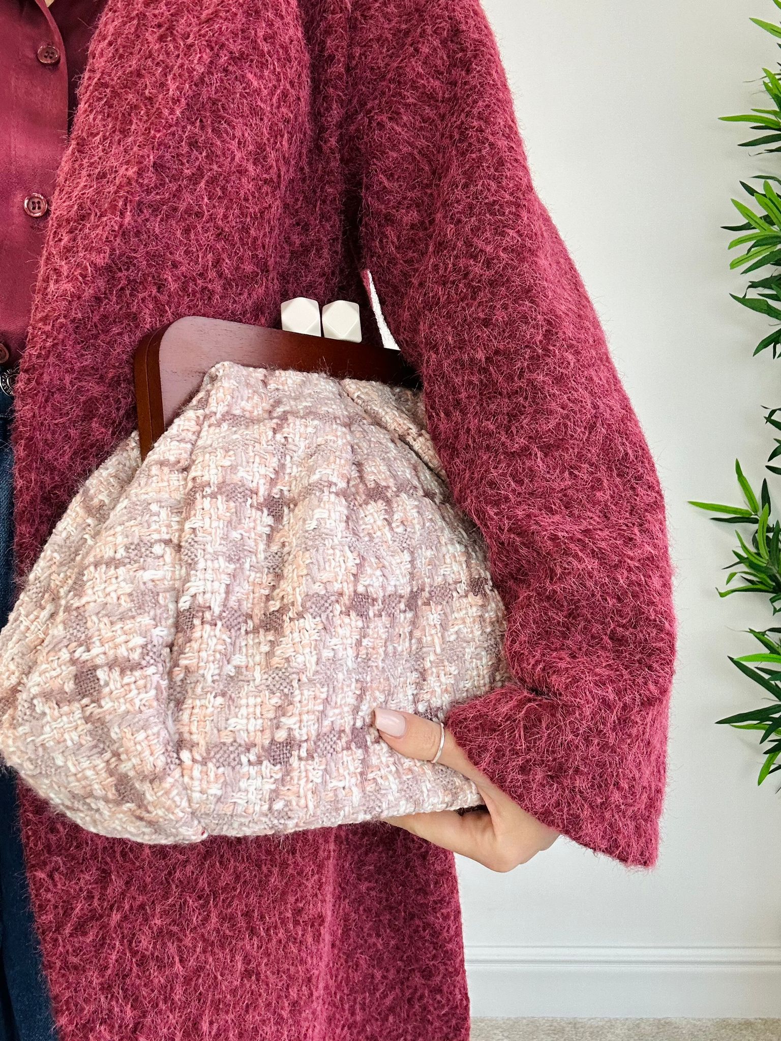 Sac en laine Estia - Rose