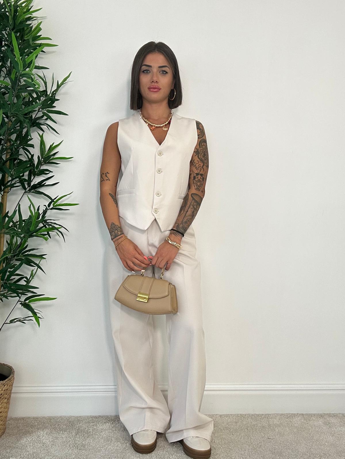 Tailleur Hilary (Gilet + Pantalone) Panna
