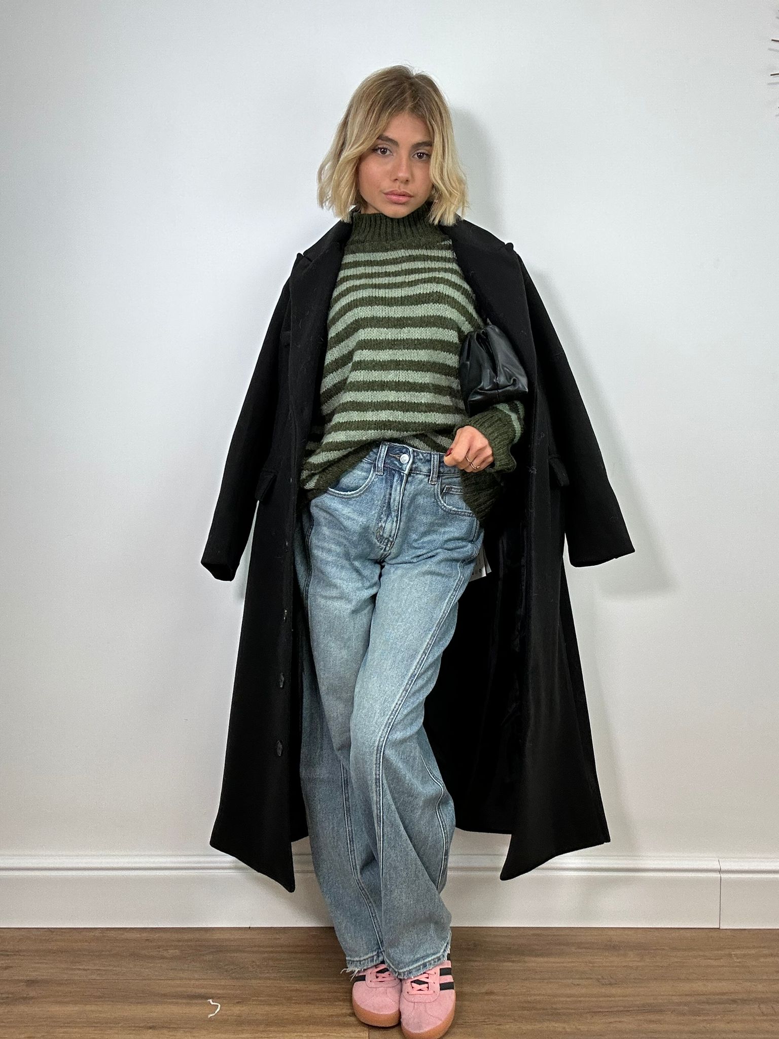 Maglione a righe 3314 - Verde