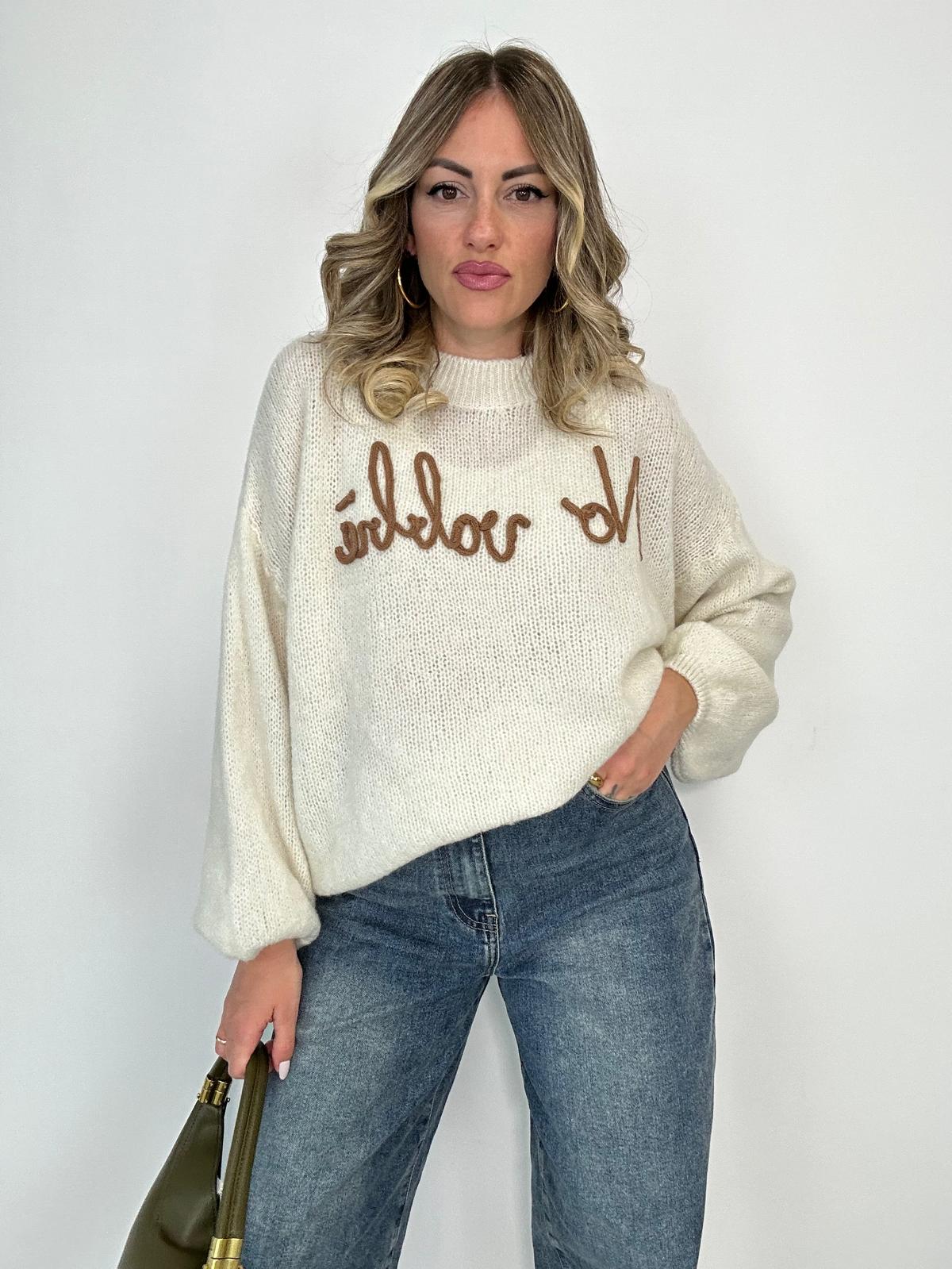 Maglione (No Vabbè) 2702 - Bianco