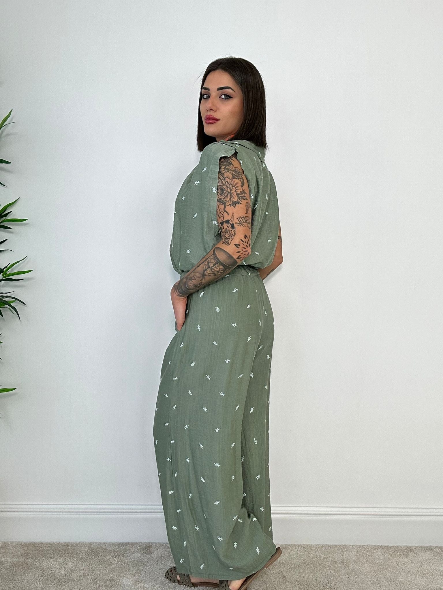 Coordinato Nerano (Camicetta + Pantalone) Verde