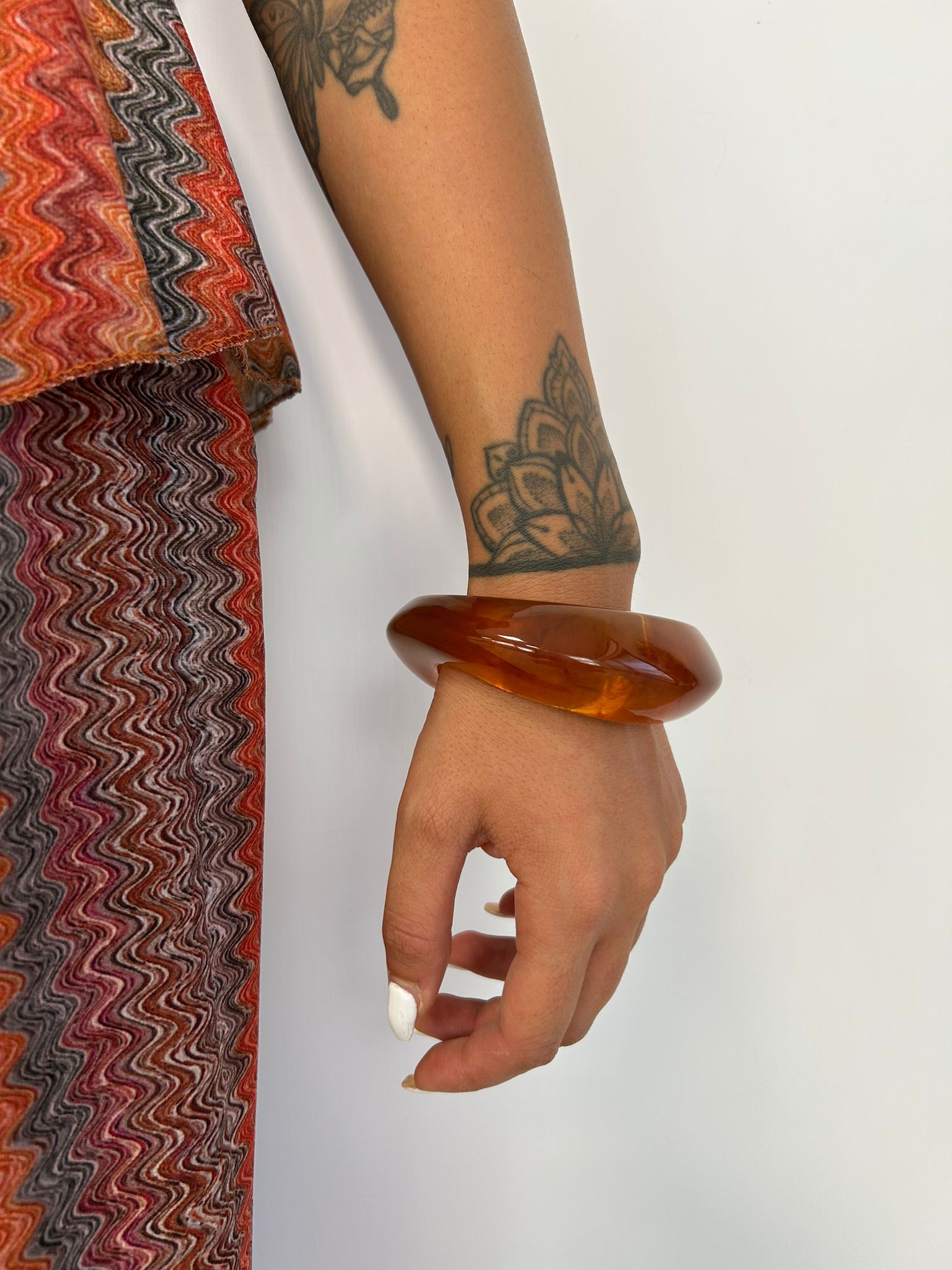 Bracciale Bangle Asimmetrico - Marrone Chiaro