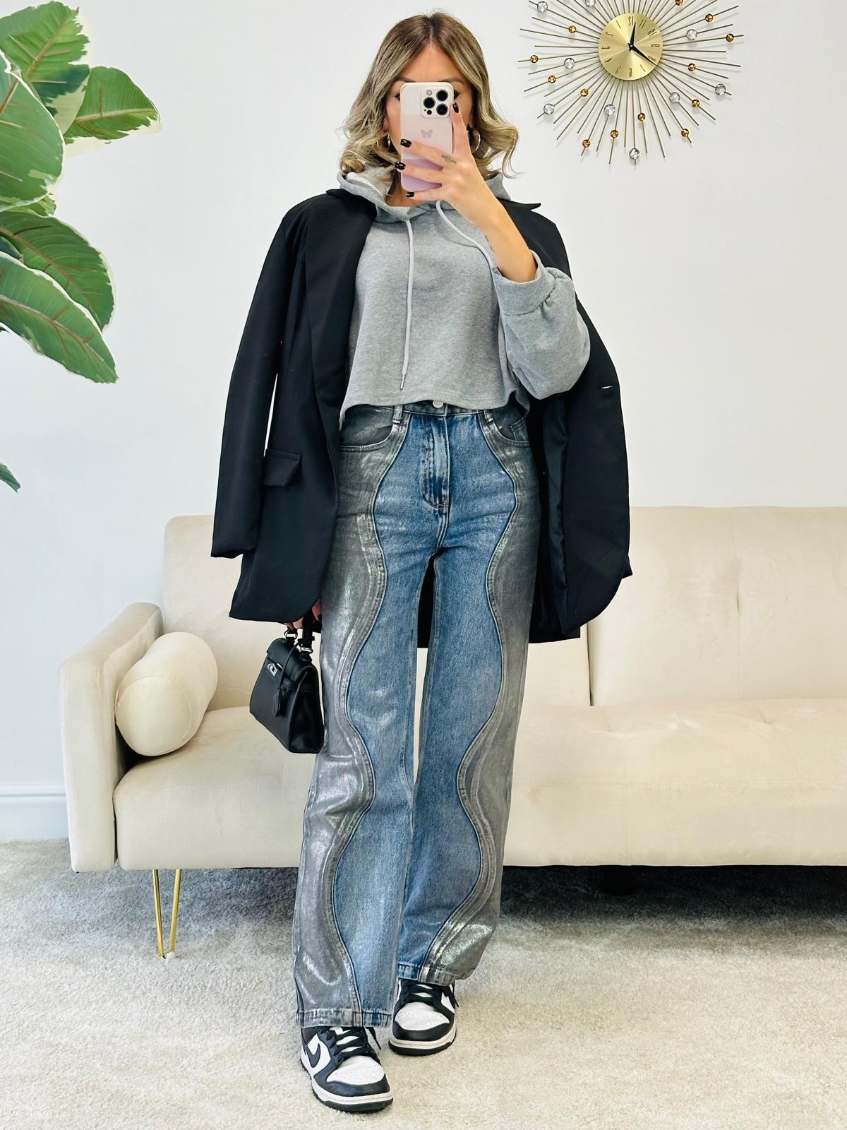 Donatella-Jeans – Zweifarbig