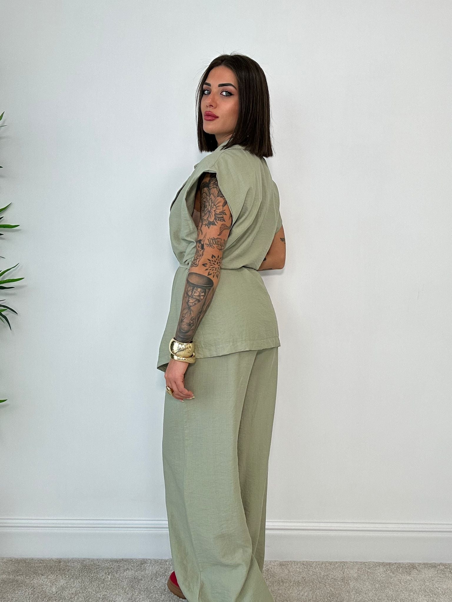 Coordinato Bahamas (Giacca Smanicata + Pantalone) Verde