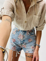 Shorts di Jeans con Rose - FR3093