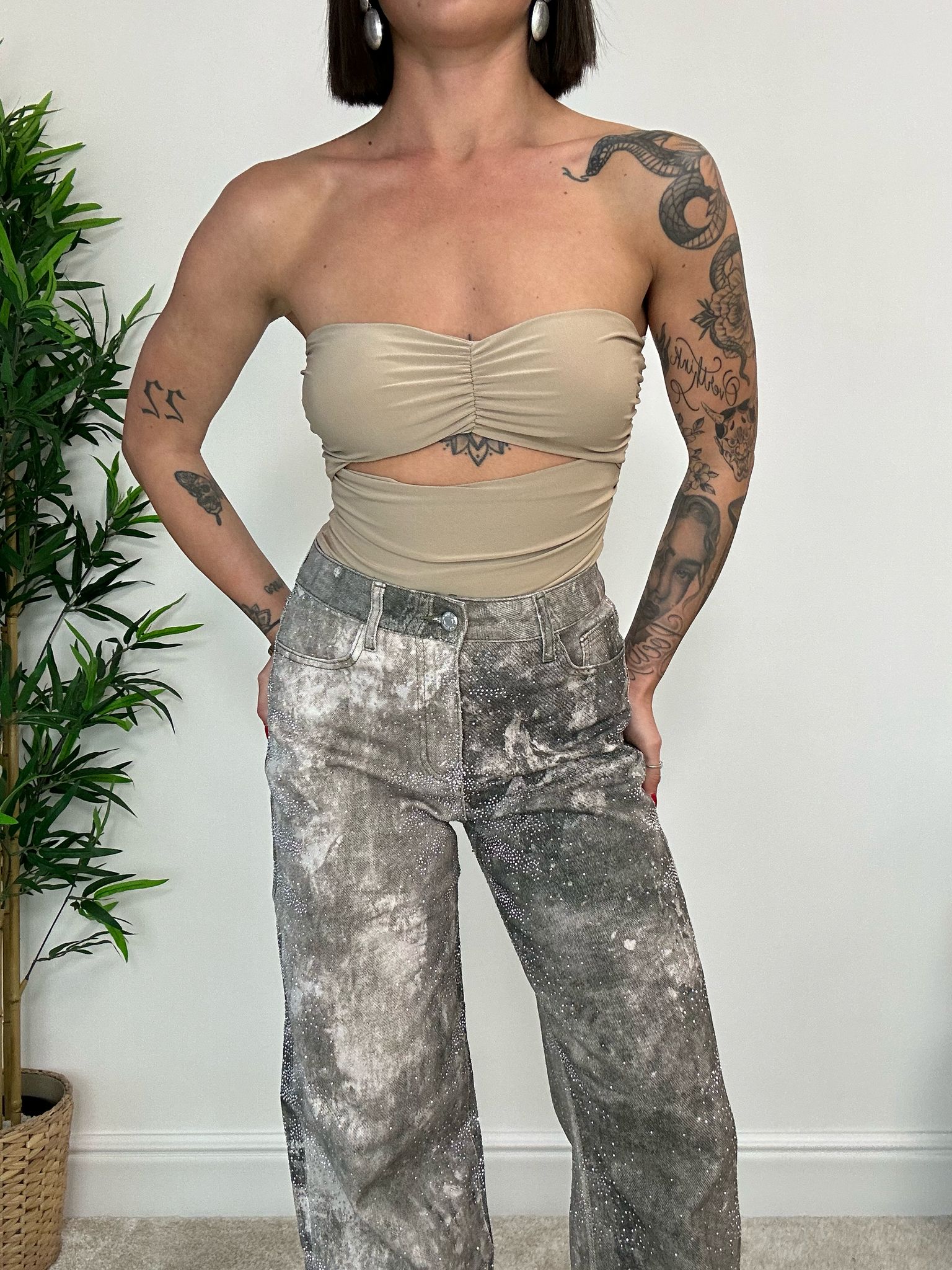 Body a fascia Cut Out - Beige