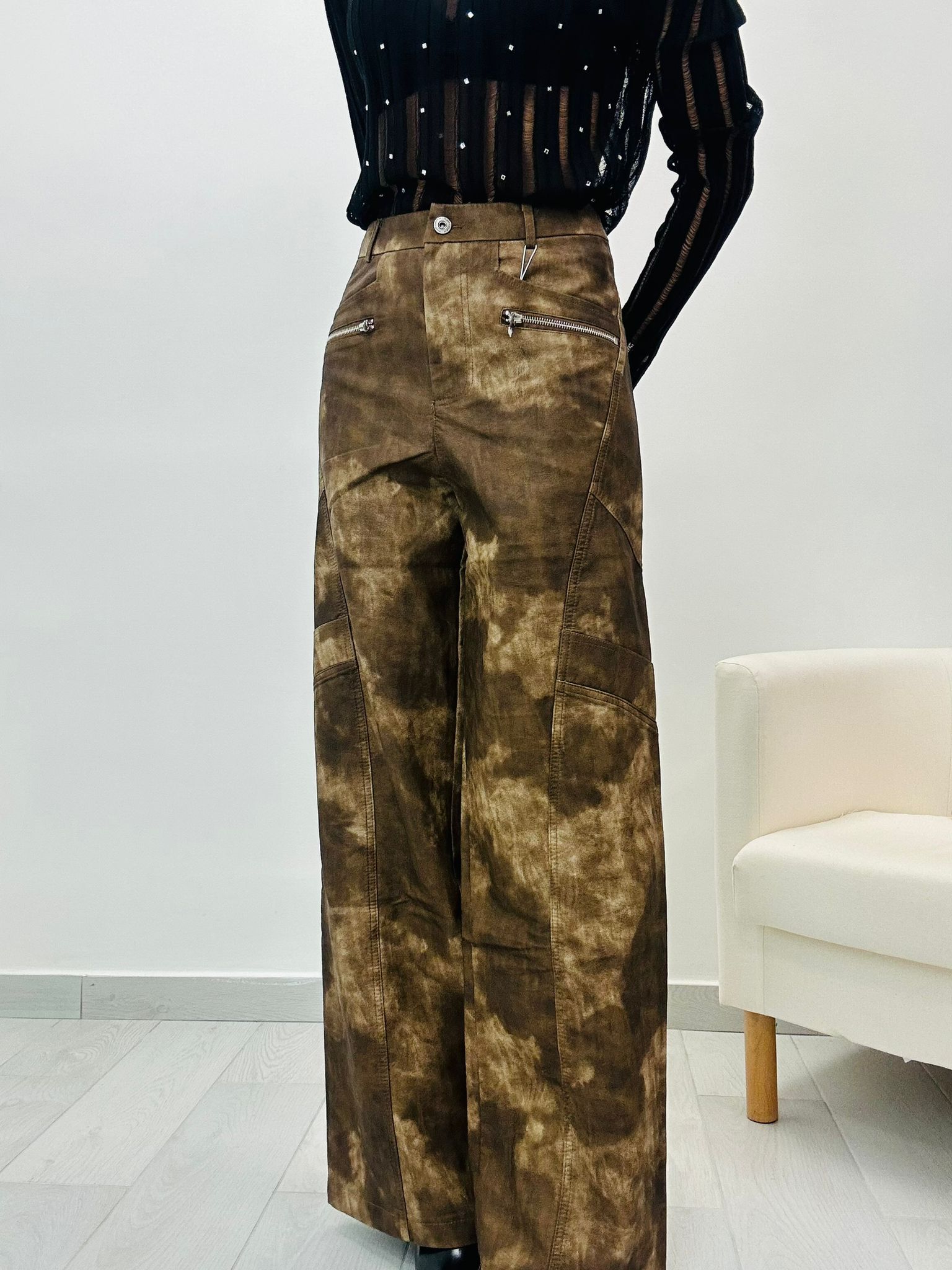 Pantalon Darling en simili cuir - Marron - UNIQUEMENT DISPONIBLE L
