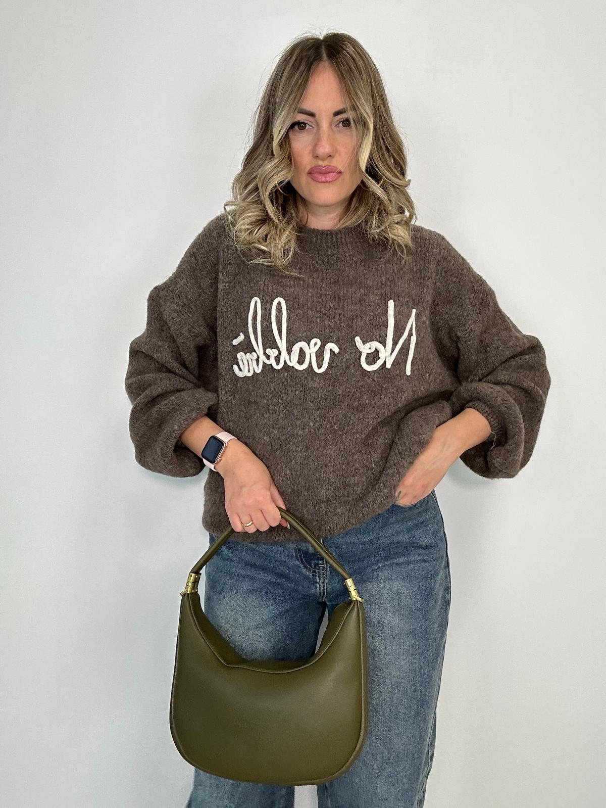 Maglione (No Vabbè) 2702 - Tortora